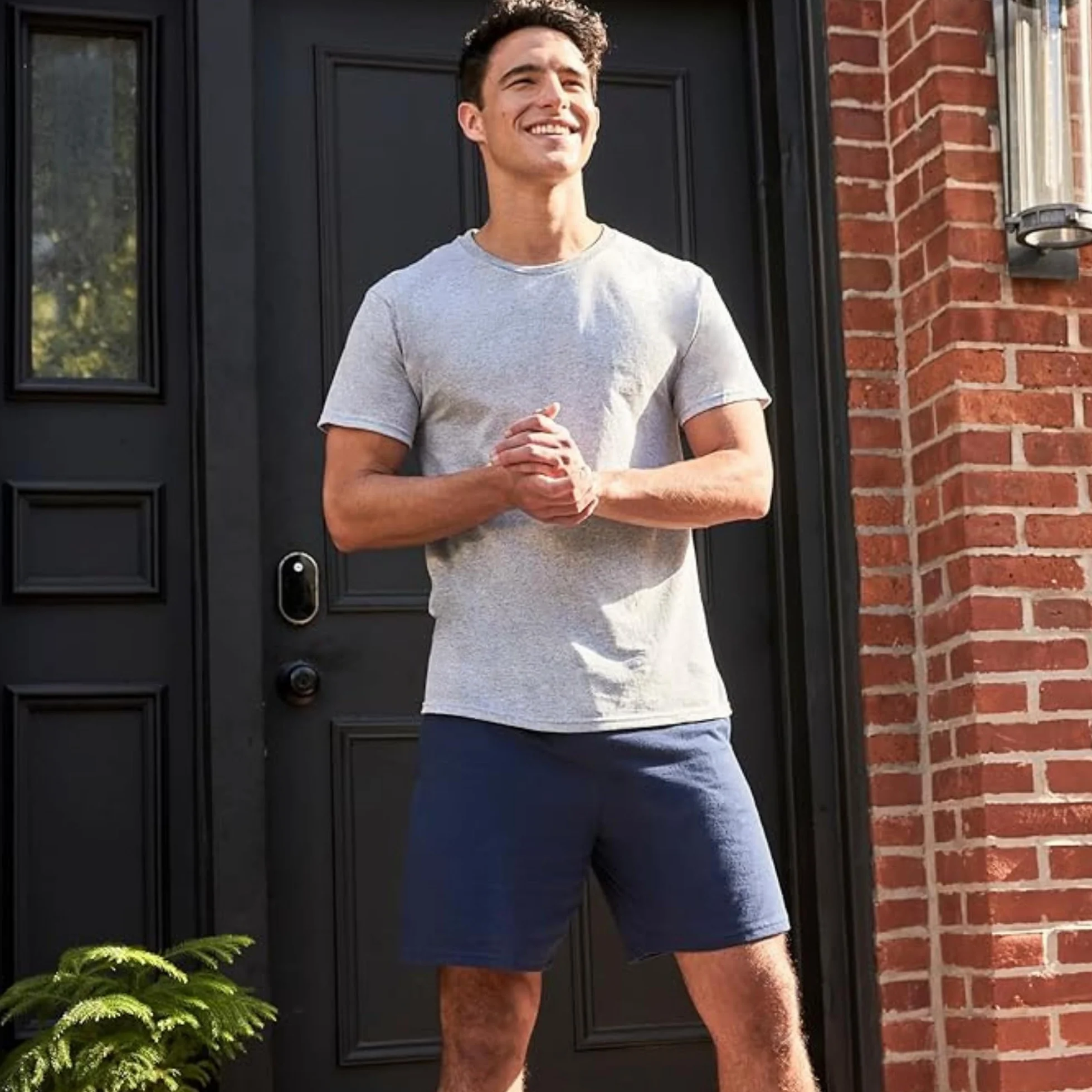 Hanes Jersey Short With Pockets - Nieformalne szorty Mężczyźni