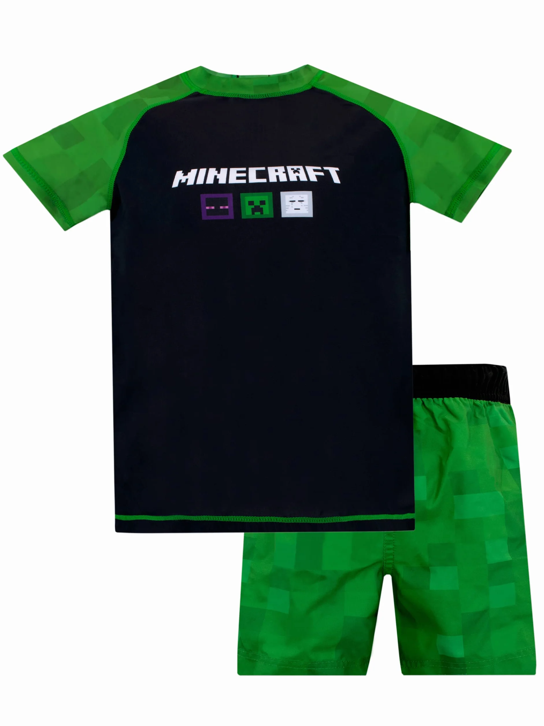 Zestaw Kąpielowy Minecraft Swim Shorts | Zestaw Kąpielowy Chłopców | Kostium Do Pływania Dla Chłopców W Stylu Gier | 116