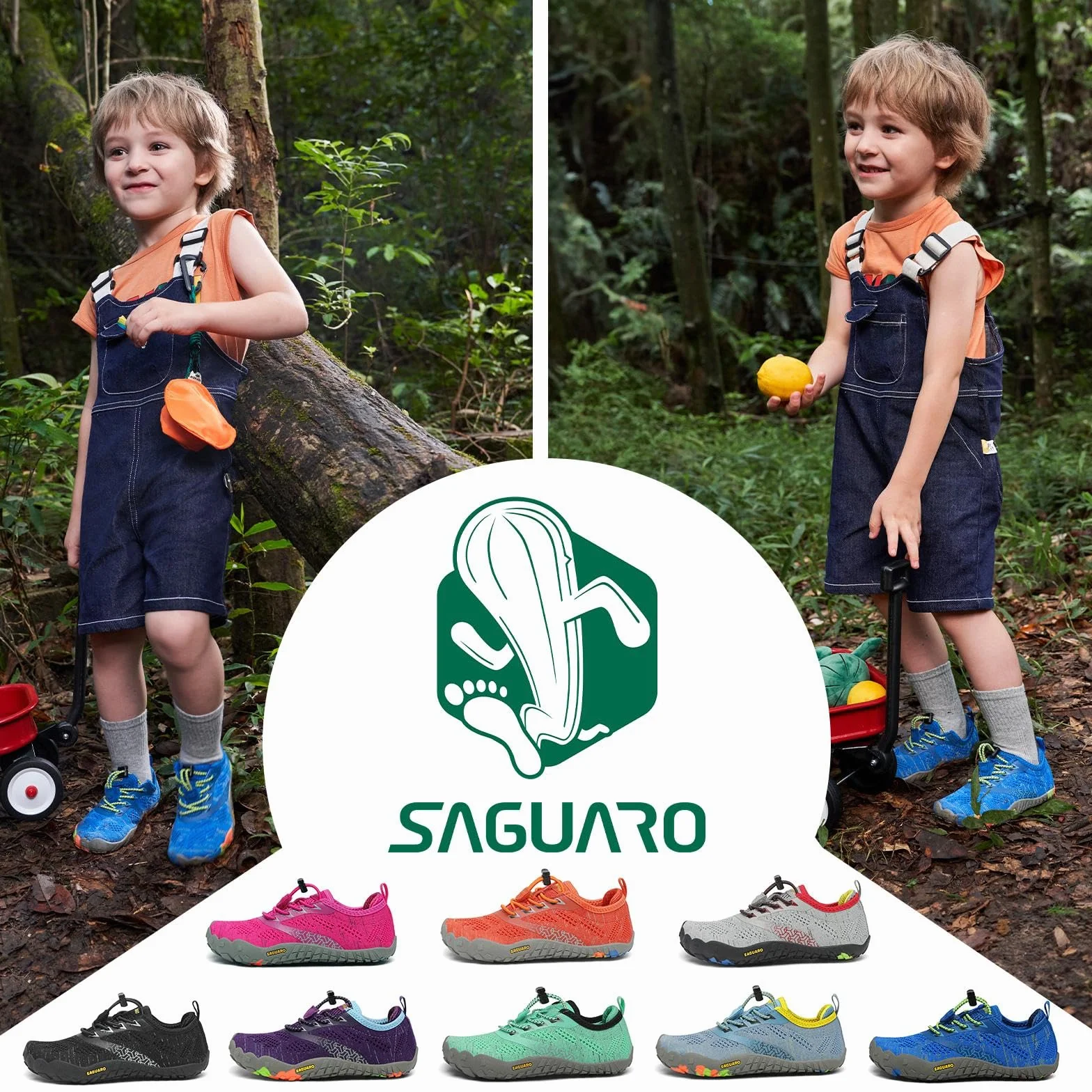 SAGUARO Dziecięce buty do noszenia bez skarpet, oddychające, antypoślizgowe, lekkie, miękkie buty sportowe, buty do biegania, rozmiary 24-36
