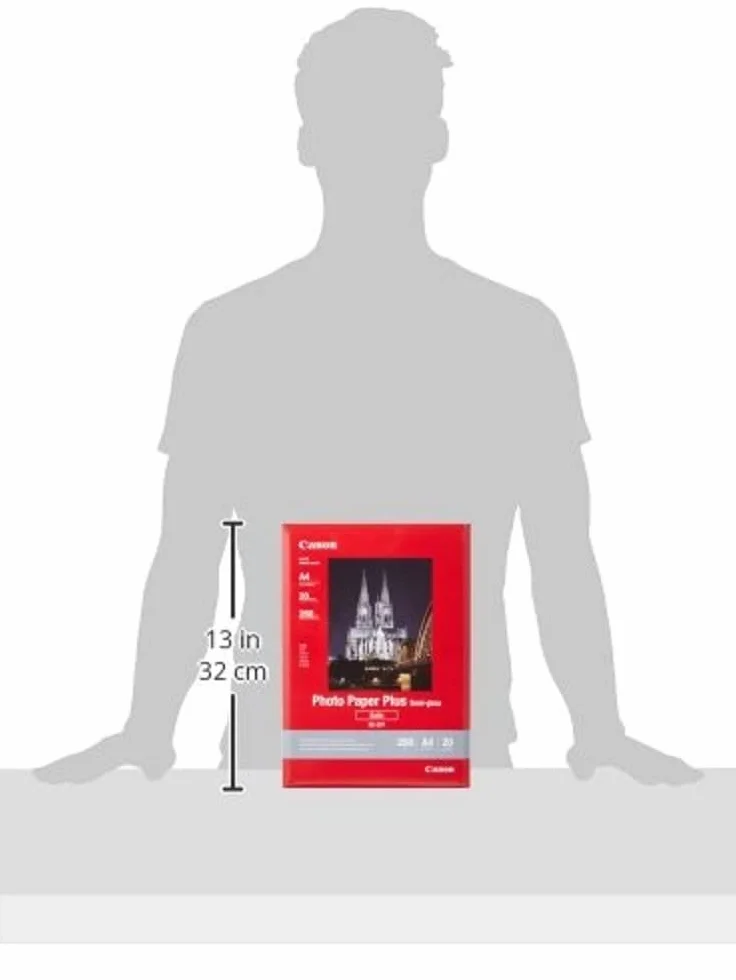 Canon Papier fotograficzny SG-201 Plus jedwabisty połysk - DIN A4 20 arkuszy jedwabisty mat do drukarek atramentowych - PIXMA drukarka (260 g/m2)