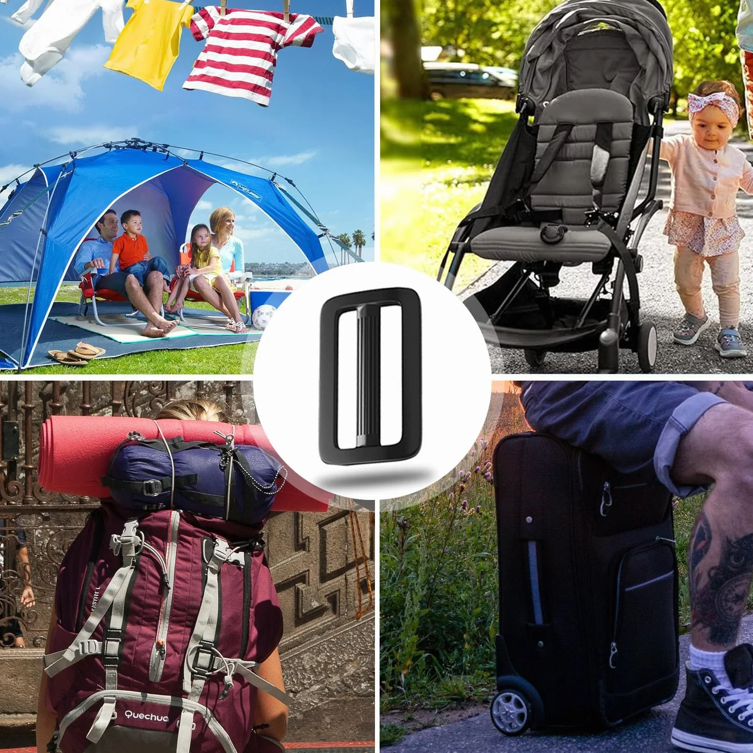 30 sztuk klamr drabiny, z tworzywa sztucznego, do naprawy plecaka, pasów bagażowych, obroży, pasów