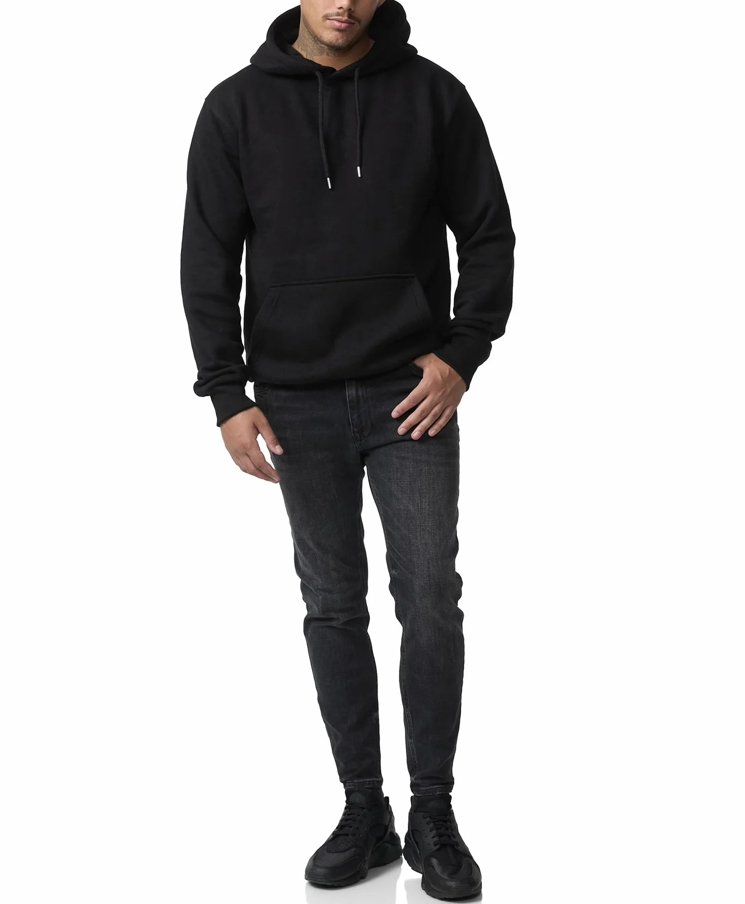 Smith & Solo Męska bluza z kapturem – bluza z okrągłym dekoltem – długi rękaw – slim fit – trening – bluza z kapturem – wysokiej jakości mieszanka bawełny dla mężczyzn