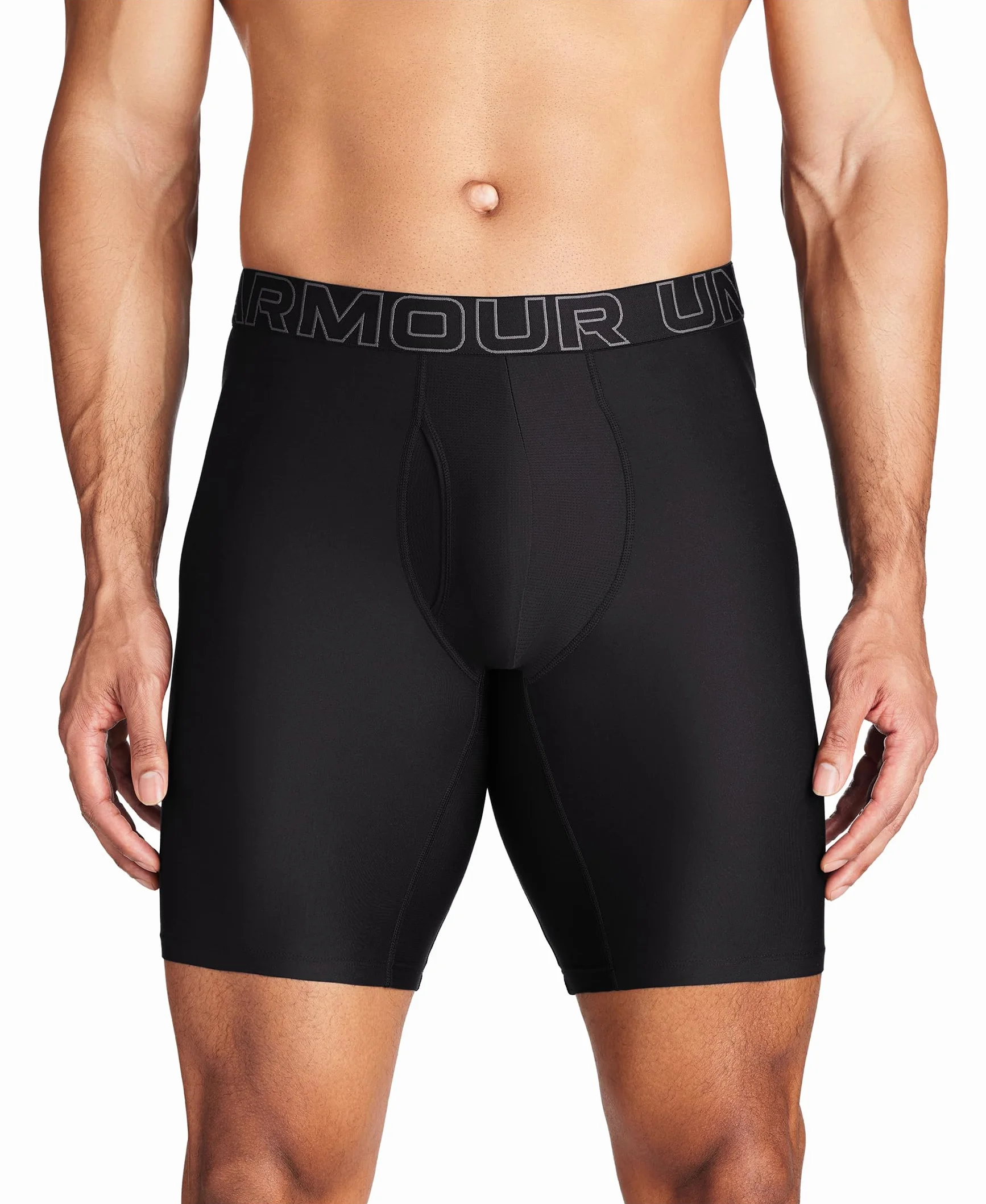 Under Armour Performance Tech Multi-Pack Męskie bokserki z długimi nogawkami, wewnętrzny szew 23 cm, całodzienny komfort, L