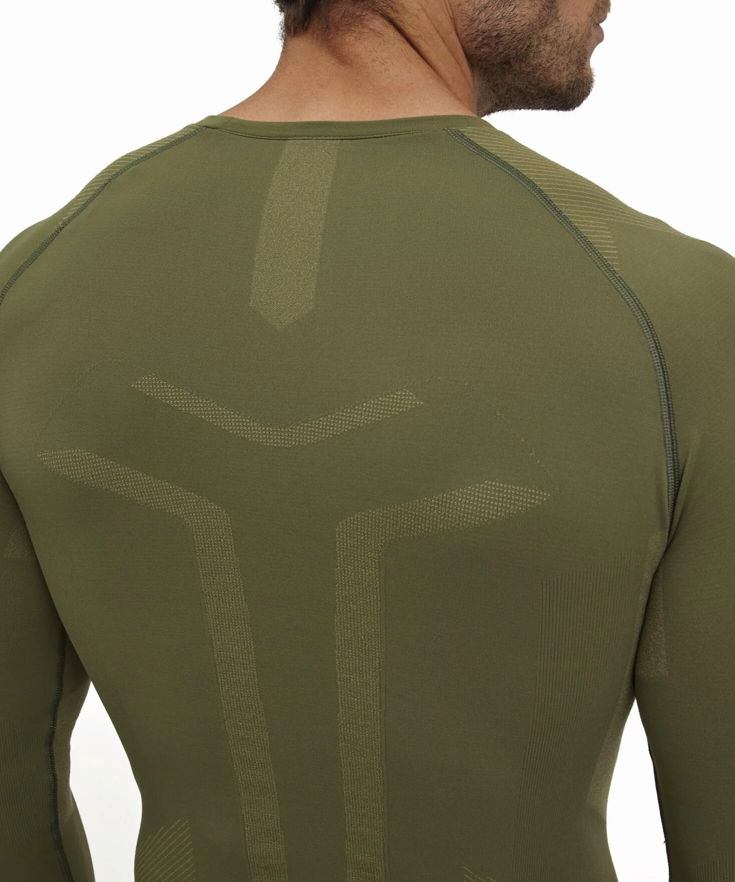 FALKE Mężczyźni Warstwa podstawowa (góra) Warm Round Neck M L/s Ts materiał funkcyjny szybkoschnące chłodzące 1 Sztuka, Zielony Herb 7754, L