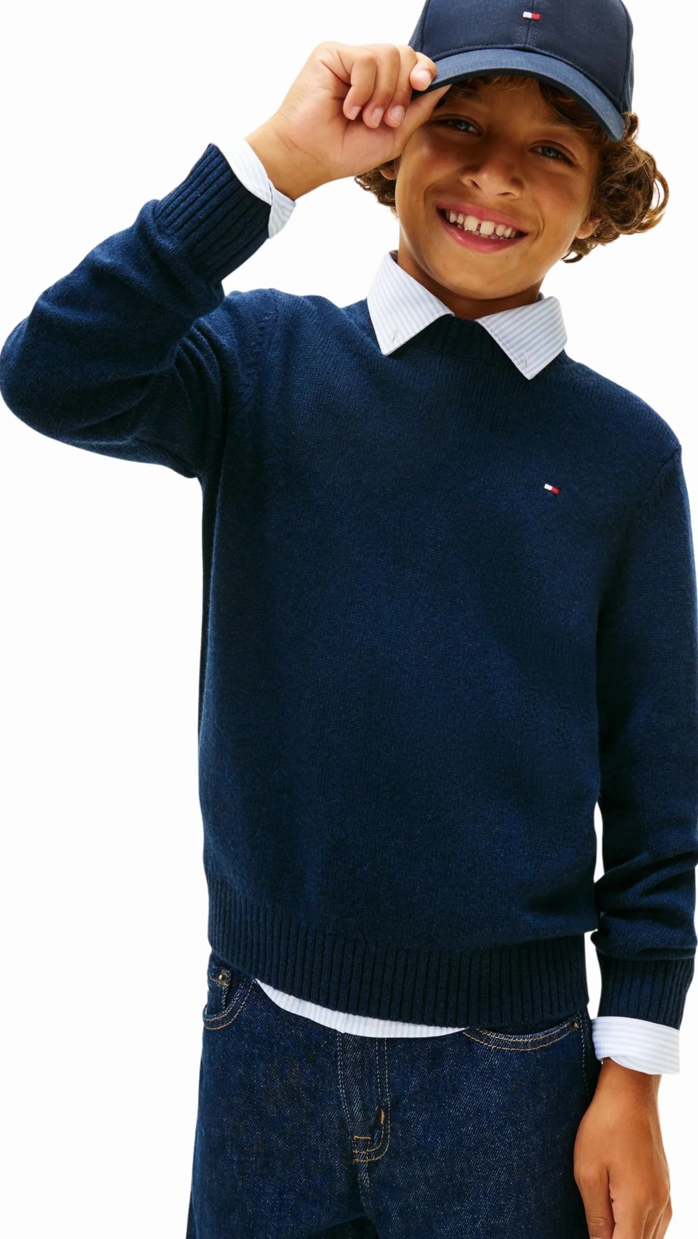 Tommy Hilfiger Inne swetry Chłopcy Lambswool Cn Sweater Kb0kb10348