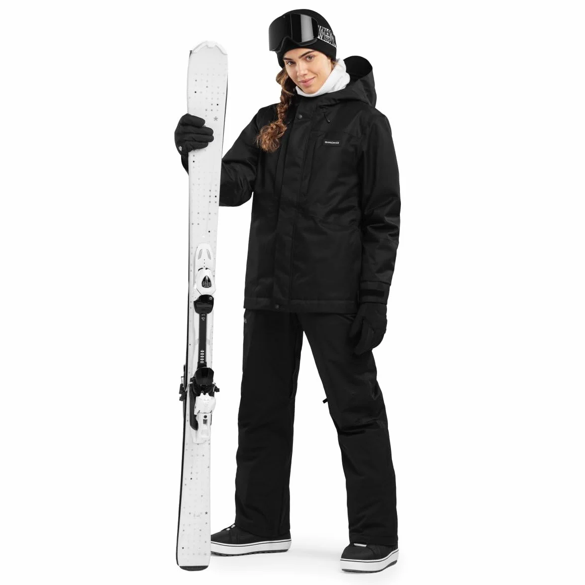 SIROKO - Ocieplana Kurtka Snowboardowa dla Kobiet Siroko W4-W Vostock - XXS - Czarny