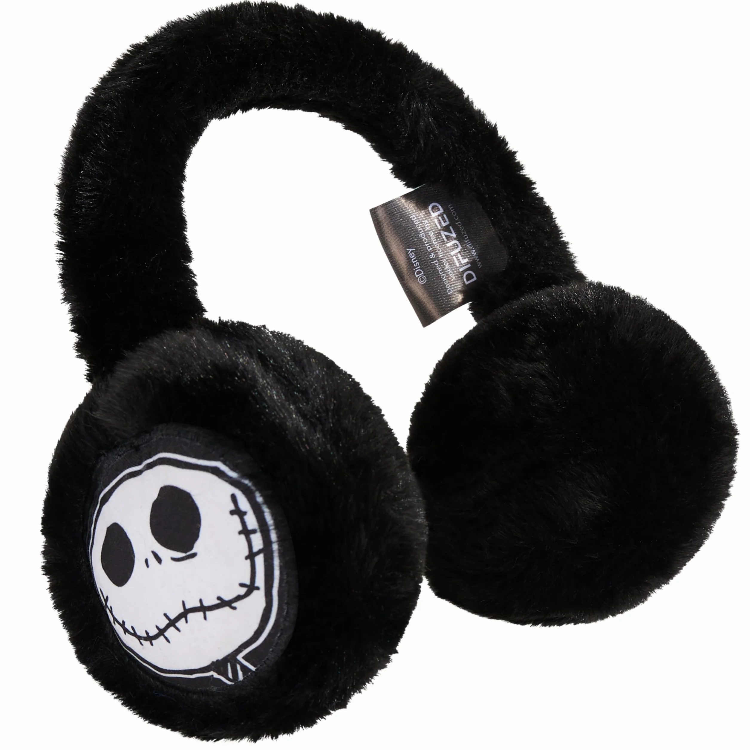 Disney The Nightmare Before Christmas dziewczęce puszyste nauszniki - prezenty dla niej, Czarny, Rozmiar uniwersalny