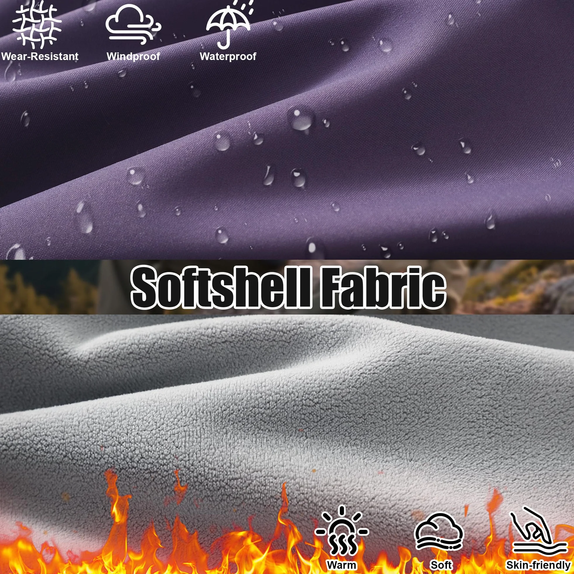 Softshell spodnie turystyczne dla chłopców i dziewczynek, wodoodporne termiczne, wiatroszczelne spodnie górskie, z podszewką z polaru elastyczny pas jesienno-zimowe spodnie dla dzieci w wieku 6