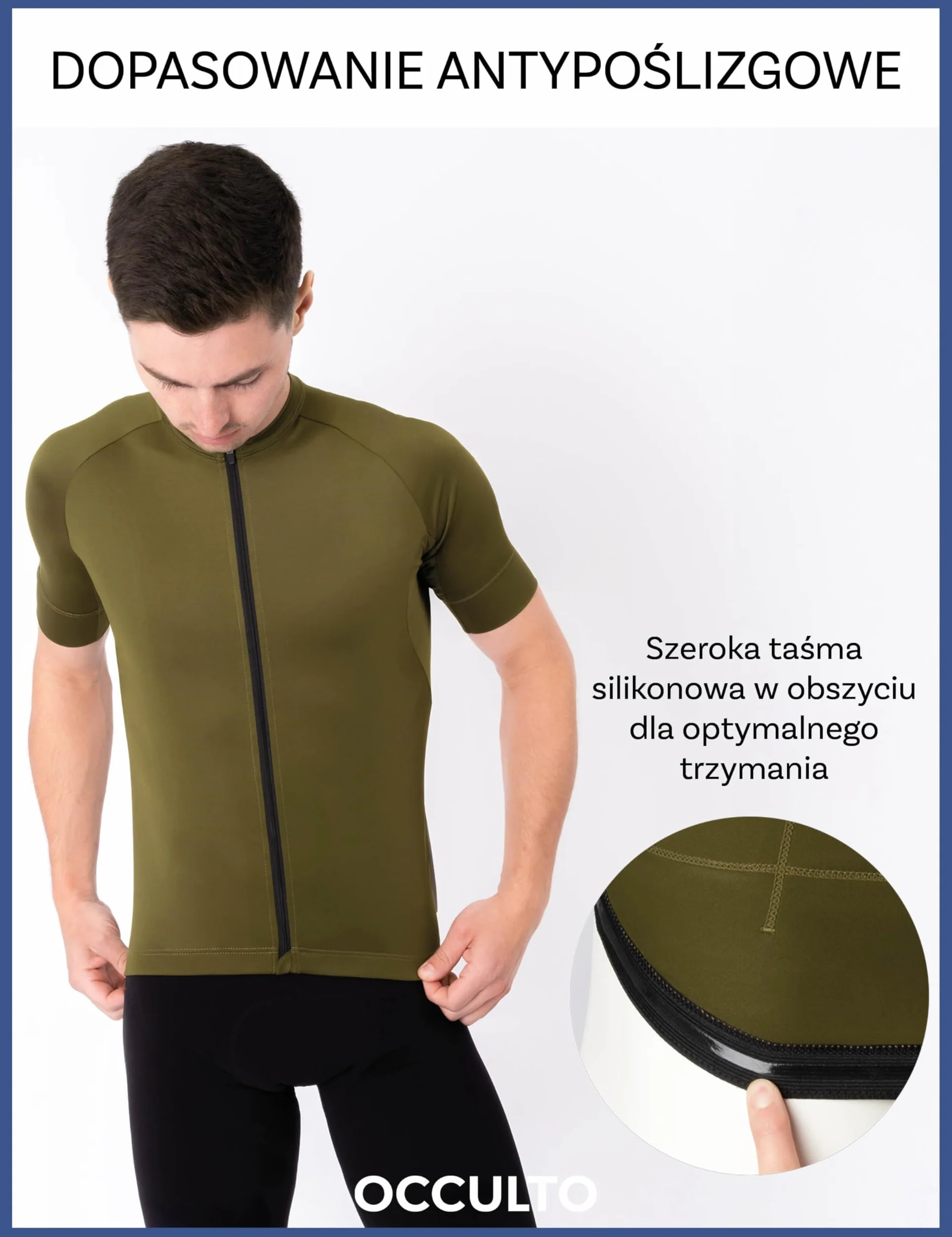 Occuto Męska Koszulka Rowerowa z Krótkim Rękawem (model: Milano)