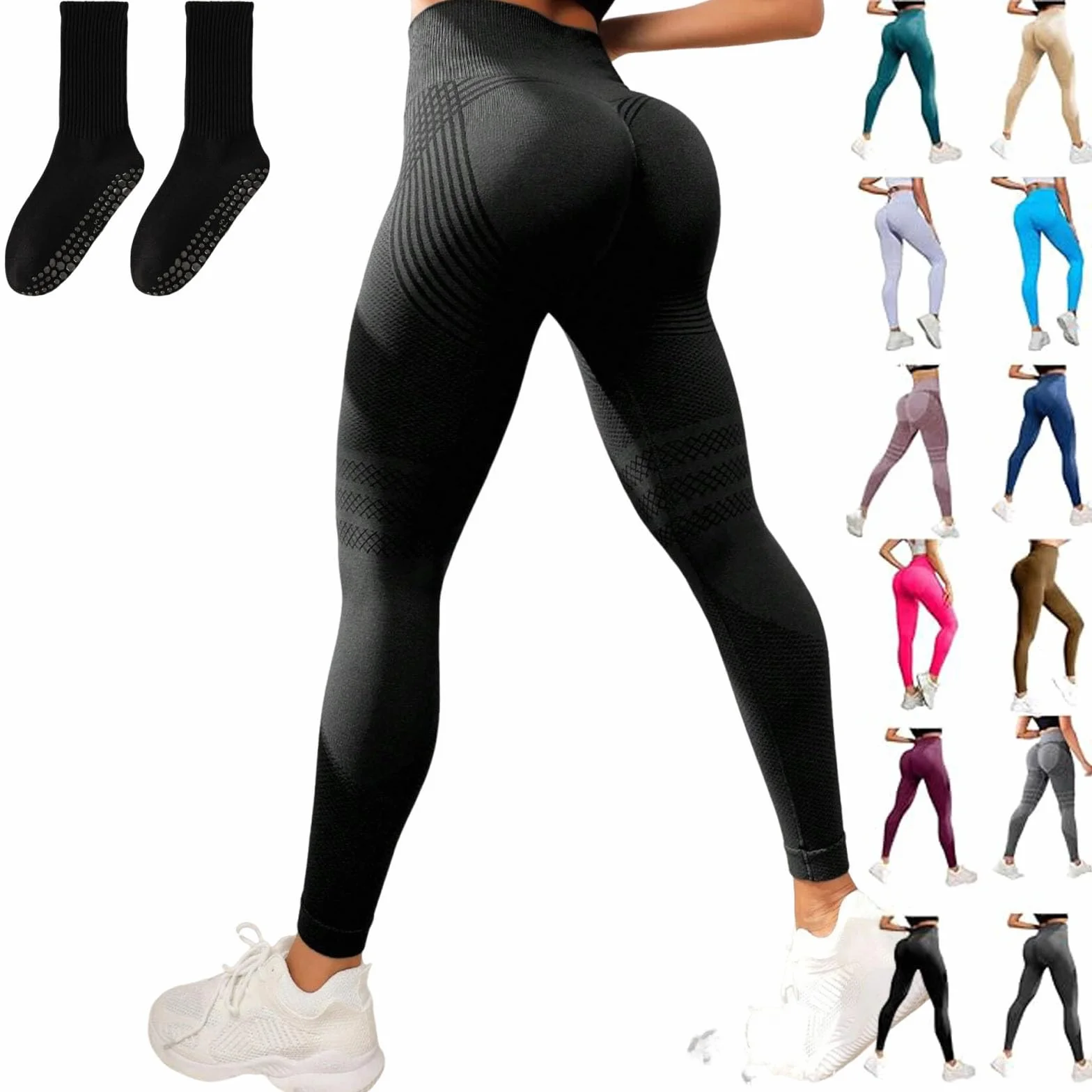 Generisch Cellumove legginsy 3D – zdefiniuj swoją sylwetkę, bez wysiłku, taliowane legginsy antycellulitowe dla kobiet, kompresyjne lifting pośladków