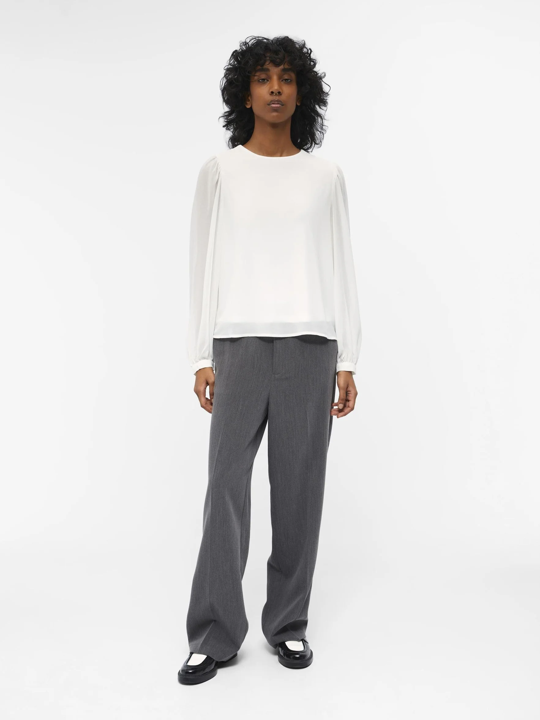 Object Bluzka Kobiety OBJMILA L/S TOP NOOS