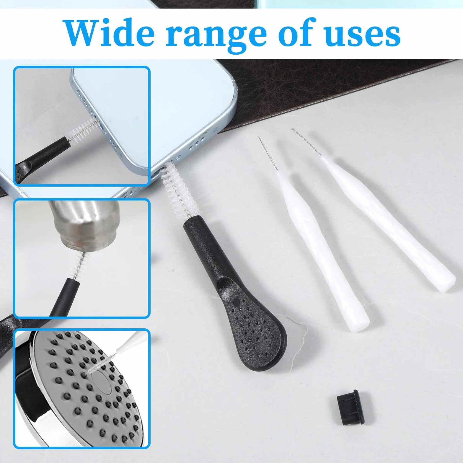 Zestaw 16 szt. USB C do czyszczenia telefonu komórkowego, głośnika, słuchawek, szczotek do czyszczenia, bez zapychania się, mini szczotka do czyszczenia 16 Pro Max, laptopów, keyboard cleaner (biała)