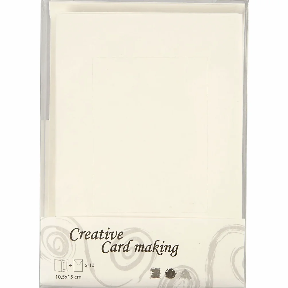 Creativ Company 23720 10-częściowa karta passepartout, biała