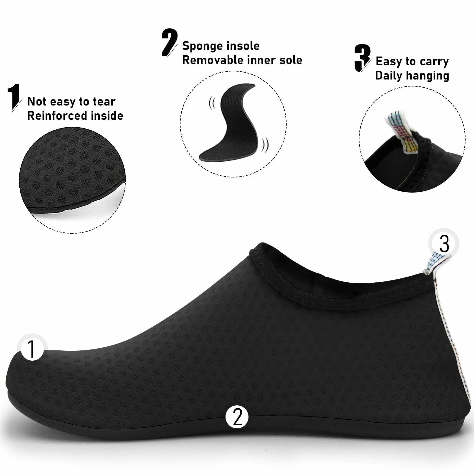 Buty do wody uniseks, antypoślizgowe, do wody, na plażę, basen, do jogi, surfingu, lekkie, oddychające i szybkoschnące
