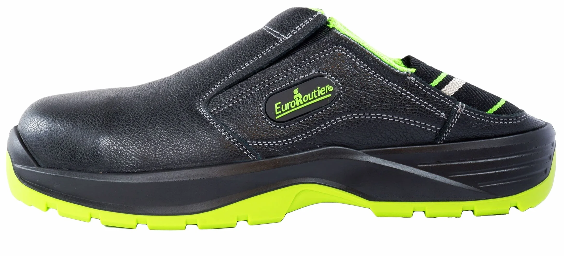 EuroRoutier Hybrid Nappa Black Prawdziwa Skóra, Kapcie, Obuwie Ochronne Z Certyfikatem S1P-SRC