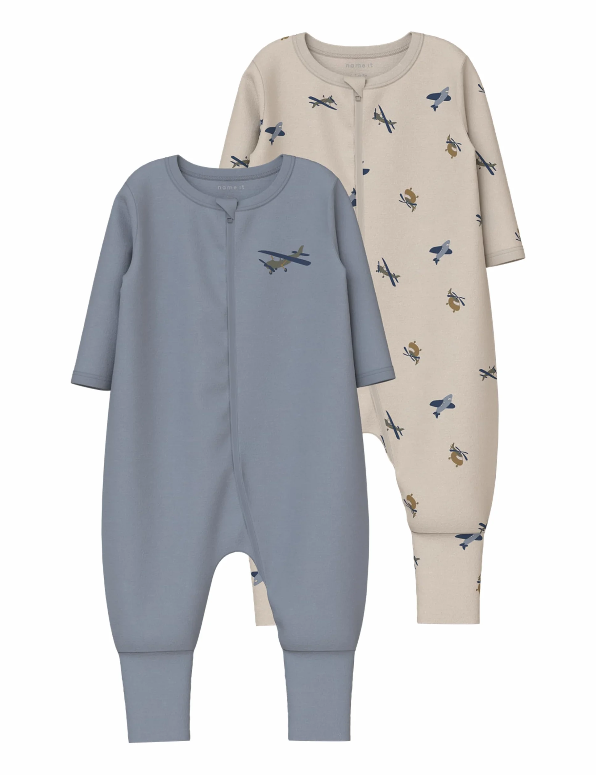 NAME IT Nbmnightsuit męski kombinezon 2P Zip Ff Airplane Noos, peyote, 104
