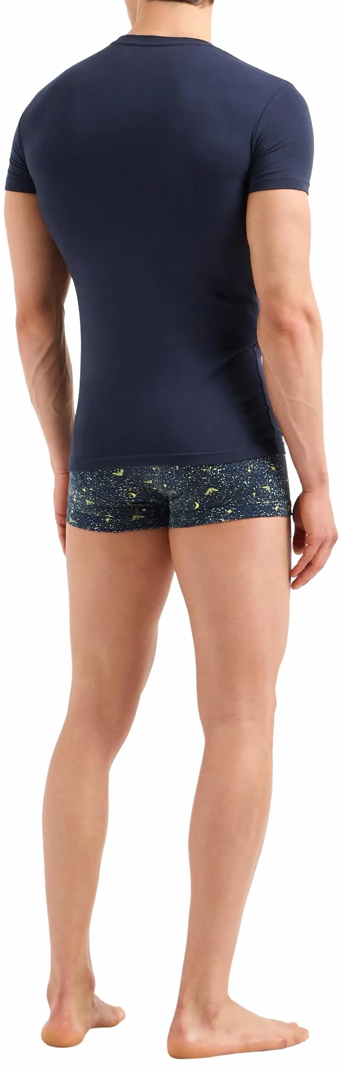 Emporio Armani Trunks Mężczyźni Christmas Stretch Cotton Crew Neck T-shirty + Trunk