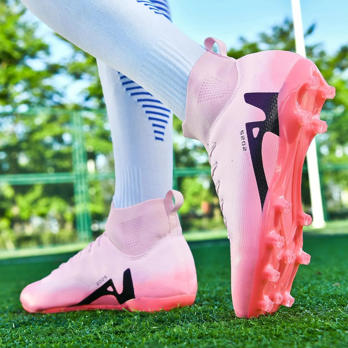 Męskie buty do piłki nożnej, High Top Spike Cleats, profesjonalne buty do piłki nożnej, atletyka, buty sportowe, buty sportowe