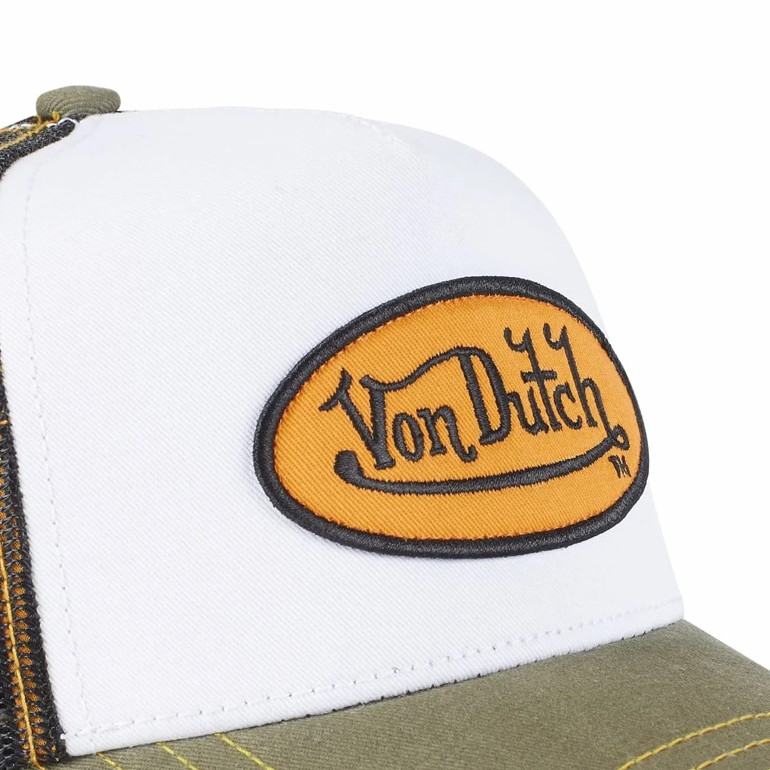Von Dutch Trucker czapka z siatką Yel, biały, rozmiar uniwersalny