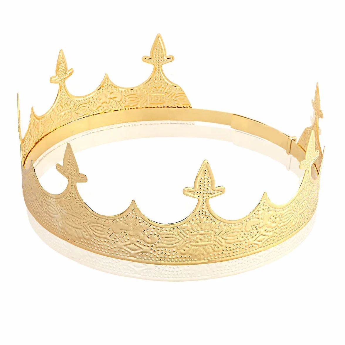 Korona Biżuteria do włosów Królewski Król Diadem Mężczyźni Metal Big Tiaras Na Halloween (Złoto)