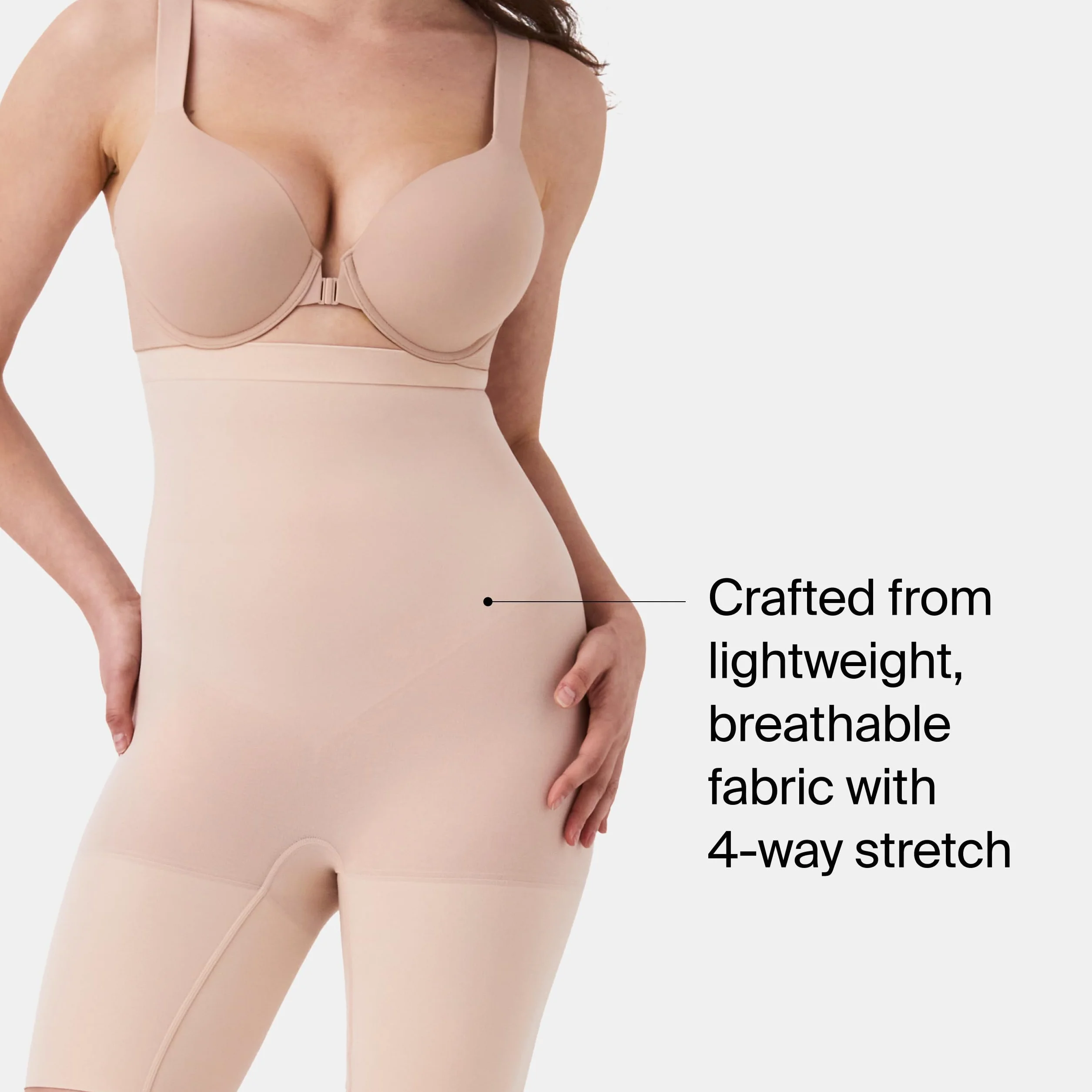 Spanx Higher Power Damska Bielizna Korygująca Uda, Beżowy, L