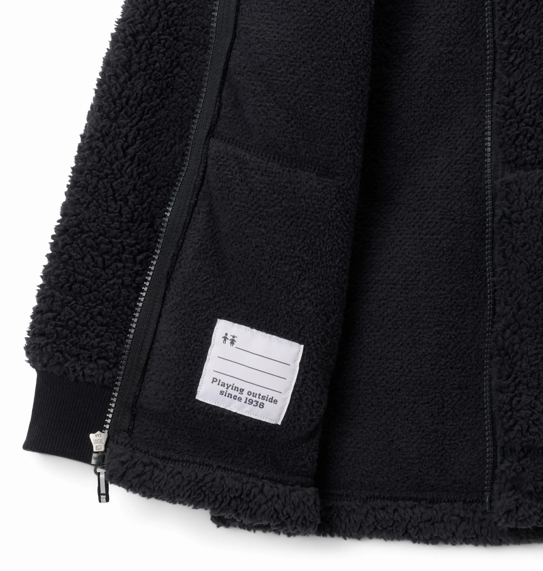 Columbia Youth Boys Rugged Ridge 2 Sherpa zamek błyskawiczny na całej długości, polar Sherpa, czarny, S