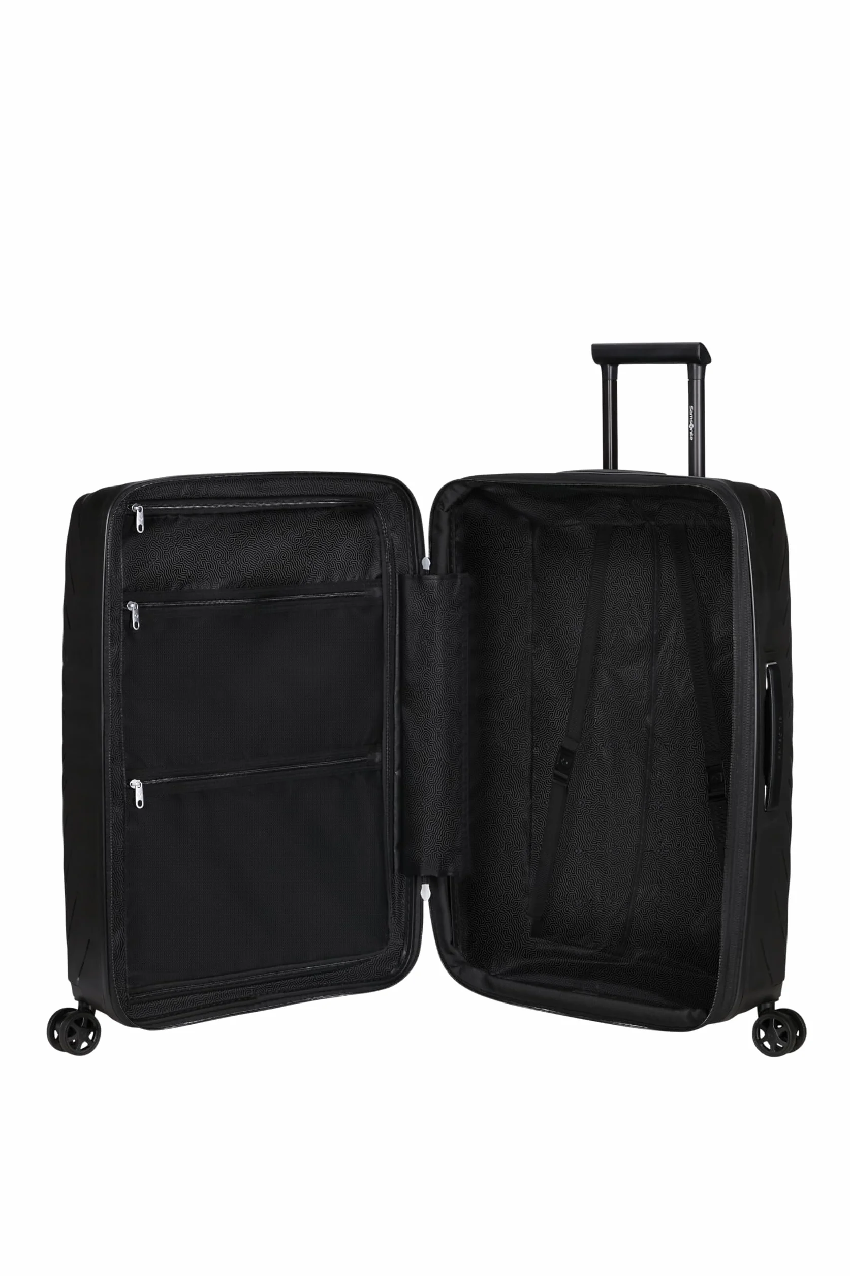Samsonite Neo Flux - Spinner M, Rozszerzalna walizka, 68 cm, 86/96 L, Czarny (Black)