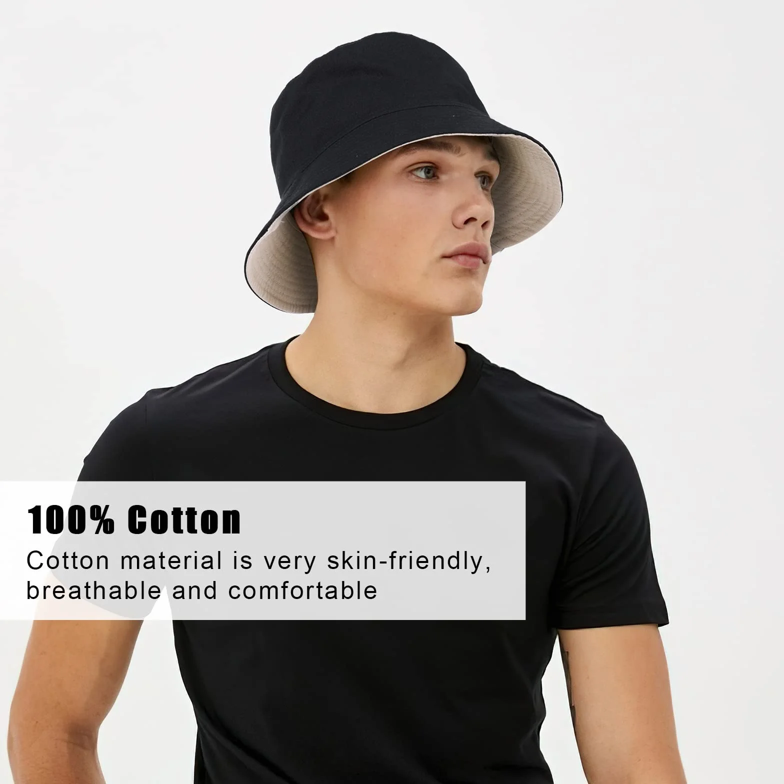 TAGVO XX-duży kapelusz typu bucket unisex duże dwustronne bawełniane czapki rybackie dwustronne wiadro kapelusze przeciwsłoneczne czapka na wakacje wędkarstwo wędrówki