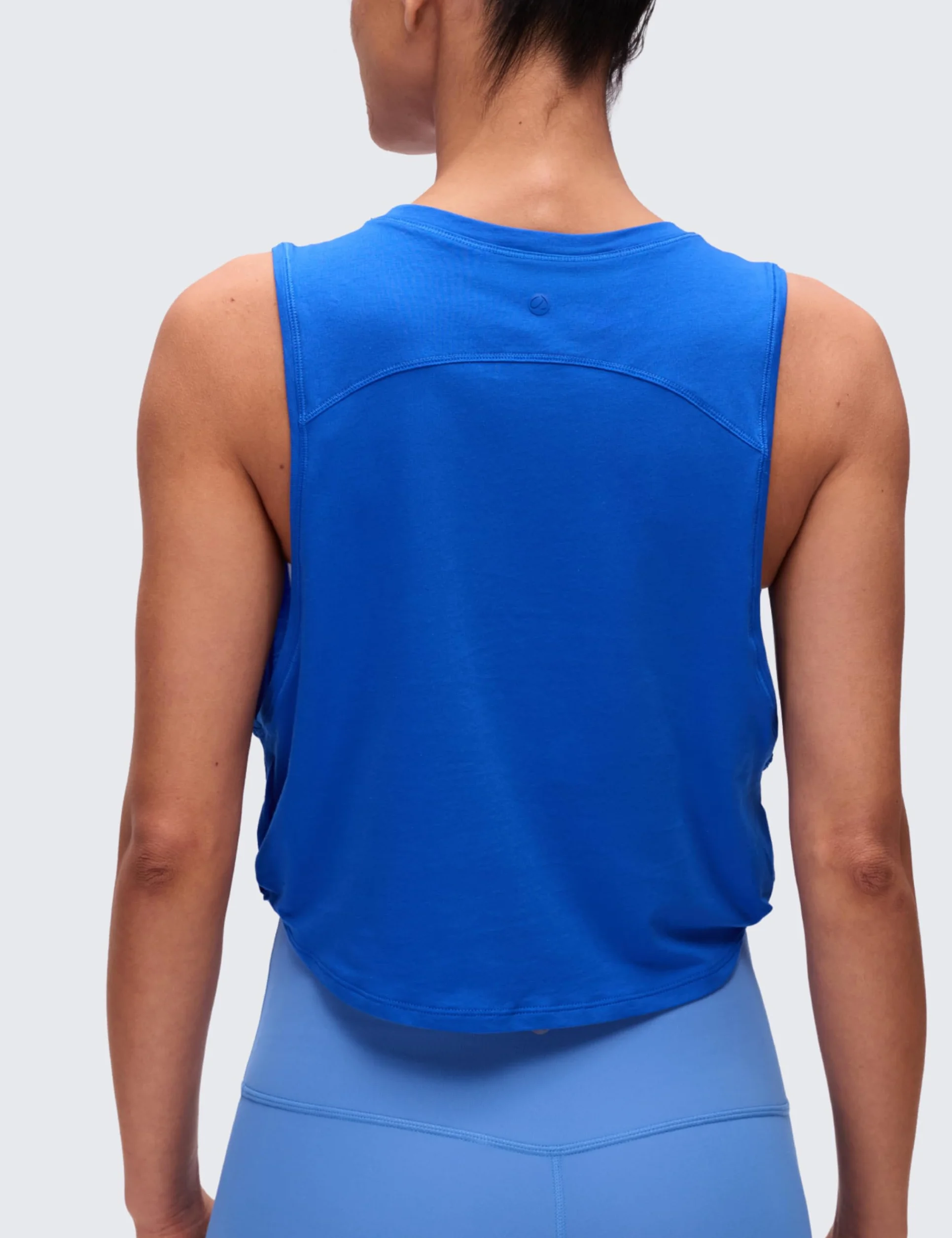 CRZ YOGA Damska Koszulka Sportowa Pima Cotton Workout Tank Crop Bez Rękawów Yoga Running Tops