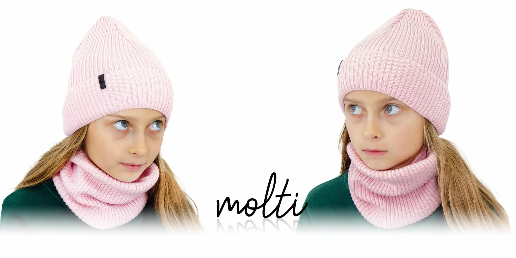 molti Dziecięcy zestaw czapek i szalików – czapka beanie i szal kominowy, 100% wełna z merynosów, jesień i wiosna, unisex, elastyczna, miękka, oddychająca, w 5 kolorach