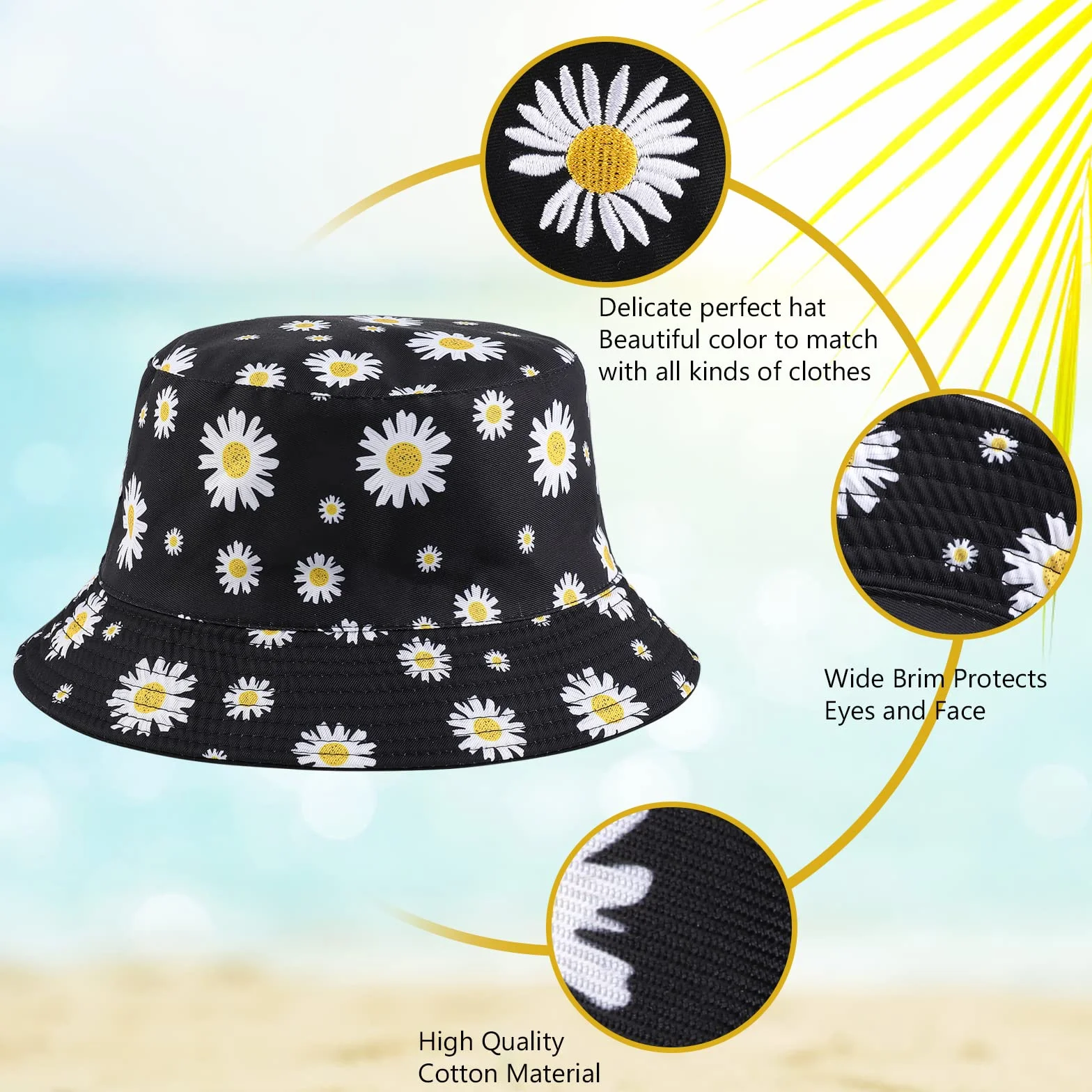 Sibba Letni kapelusz typu bucket Packable Sailor Fisherman czapki na wędkowanie golf kemping podróż duża głowa szerokie rondo ochrona przed słońcem nakrycia głowy dla mężczyzn kobiet nastolatków