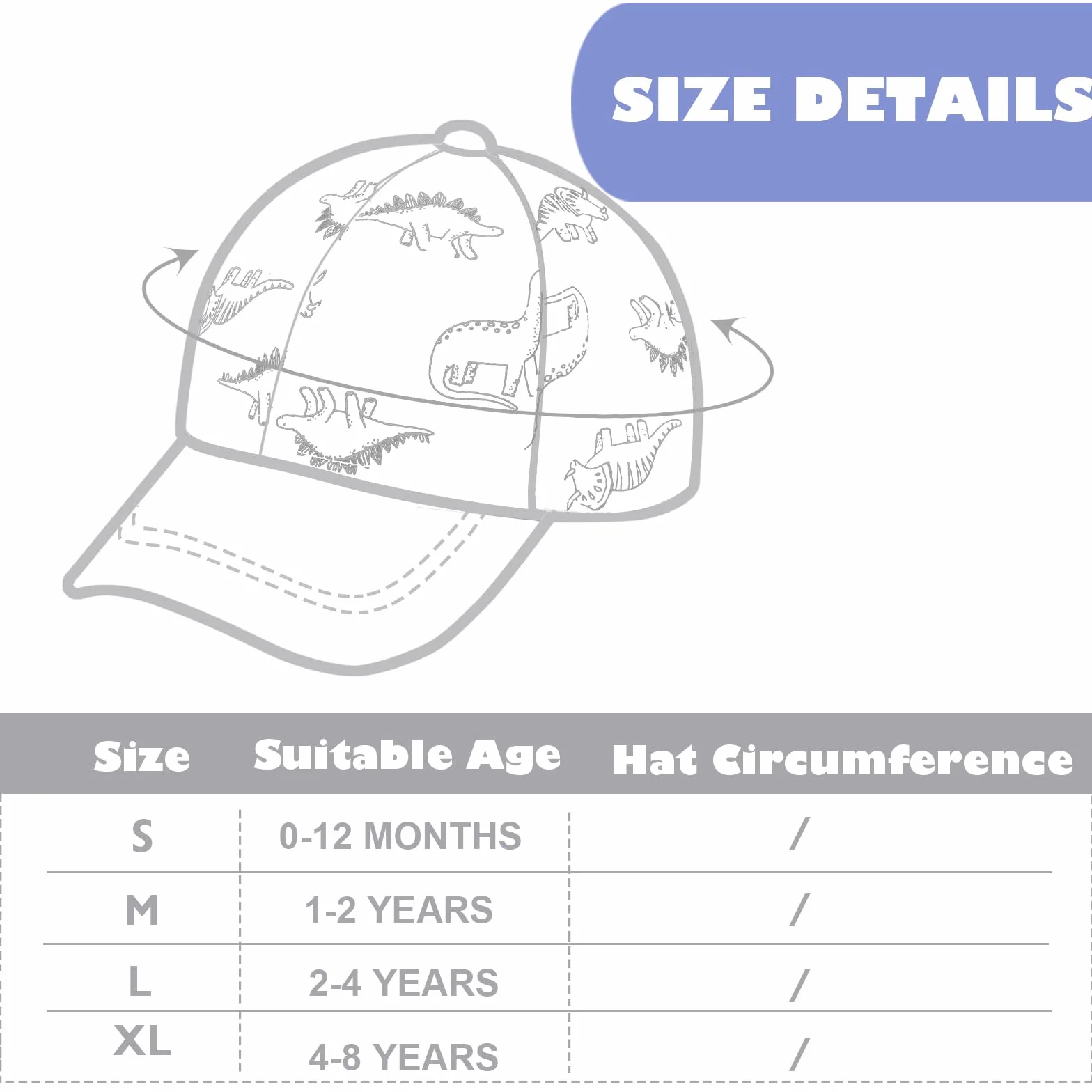 DRESHOW Maluch Bejsbolówka Czapka Dziecko Słońce Czapka Urocze Dinozaur Wzór Czapki Unisex Dziecko Trucker Czapki Niemowlę Maluch Dziecko Czapki dla Chłopcy Dziewczynki