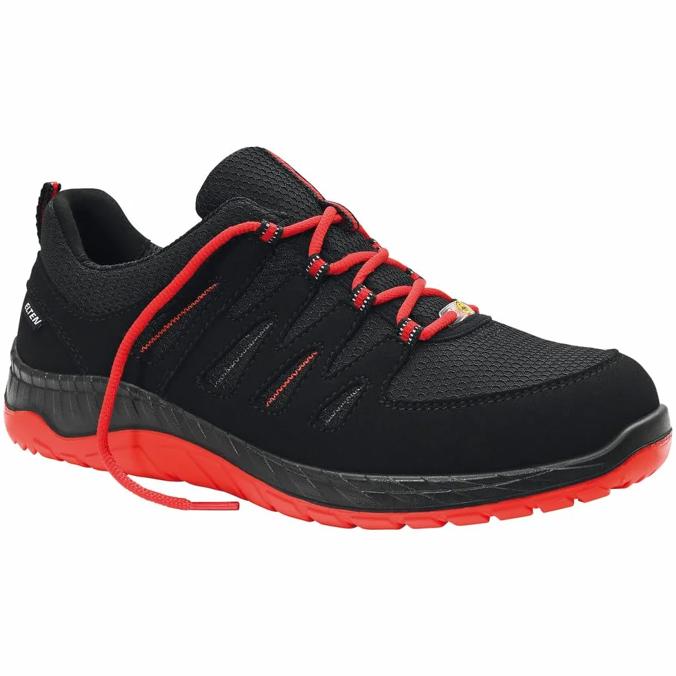 ELTEN Uniseks Elten Sicherheitsschuhe Maddox Black-red Low S3, Herren, Sportlich, Leicht, Schwarz/Rot, StahlkappeObuwie przemysłowe