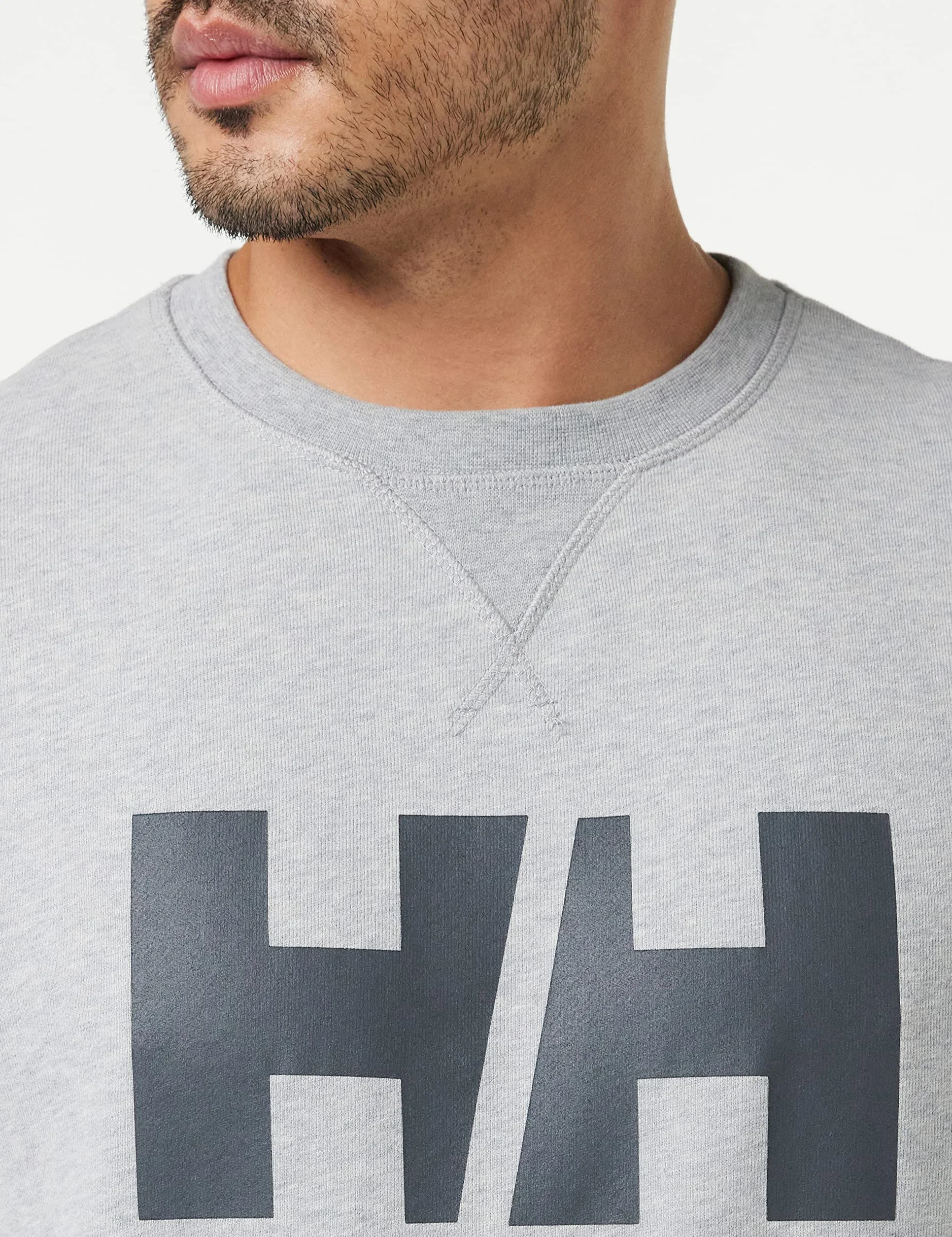 Helly-Hansen Męska Logo Crew Sweat Bluza, Szary Melanż, XL