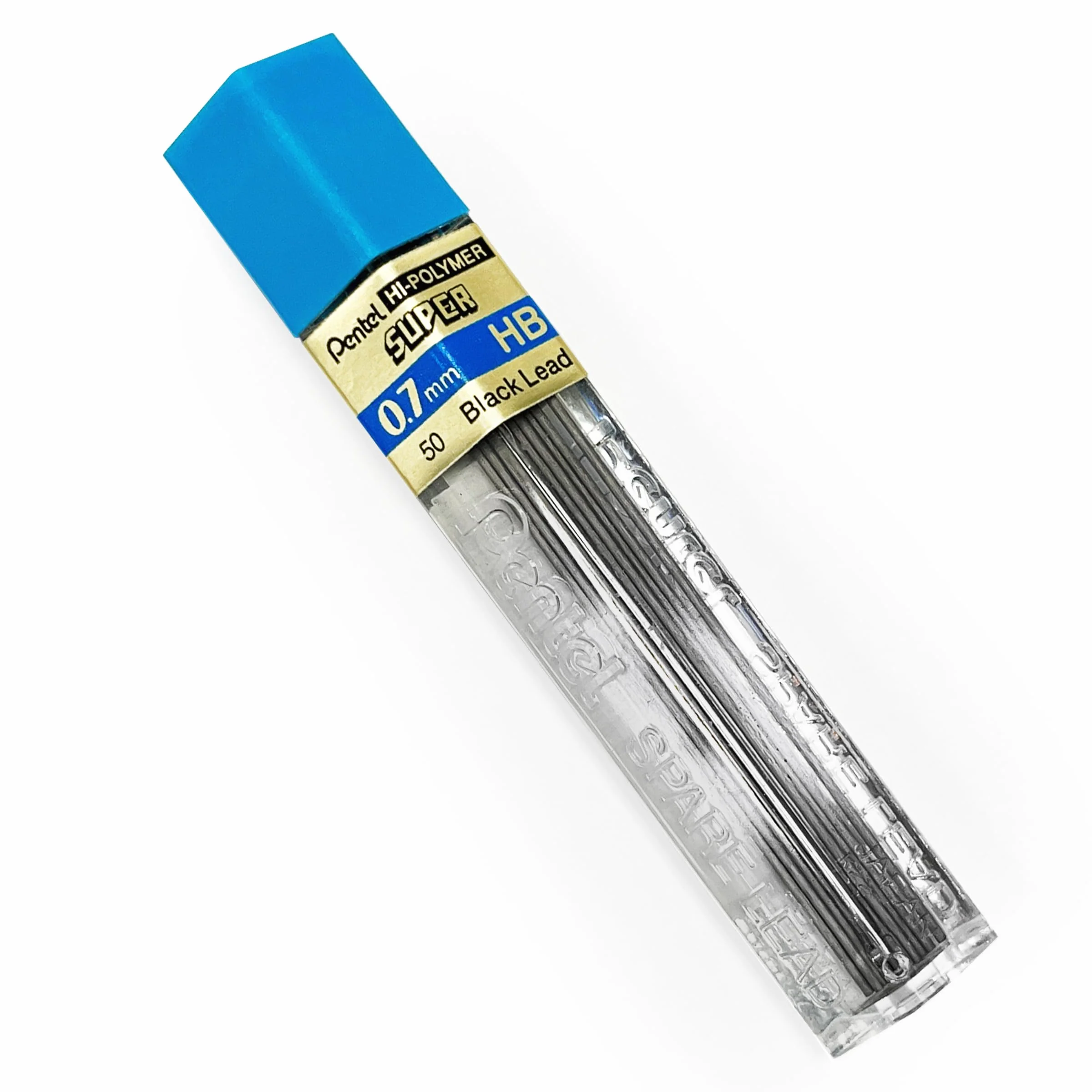 Pentel 0,7 mm rozmiar HB cień twardość wkład do ołówków zamiennych zamiennych przewodów Hi Pollymer Super do ołówków automatycznych i mechanicznych (opakowanie 3 tubek - 36 sztuk)