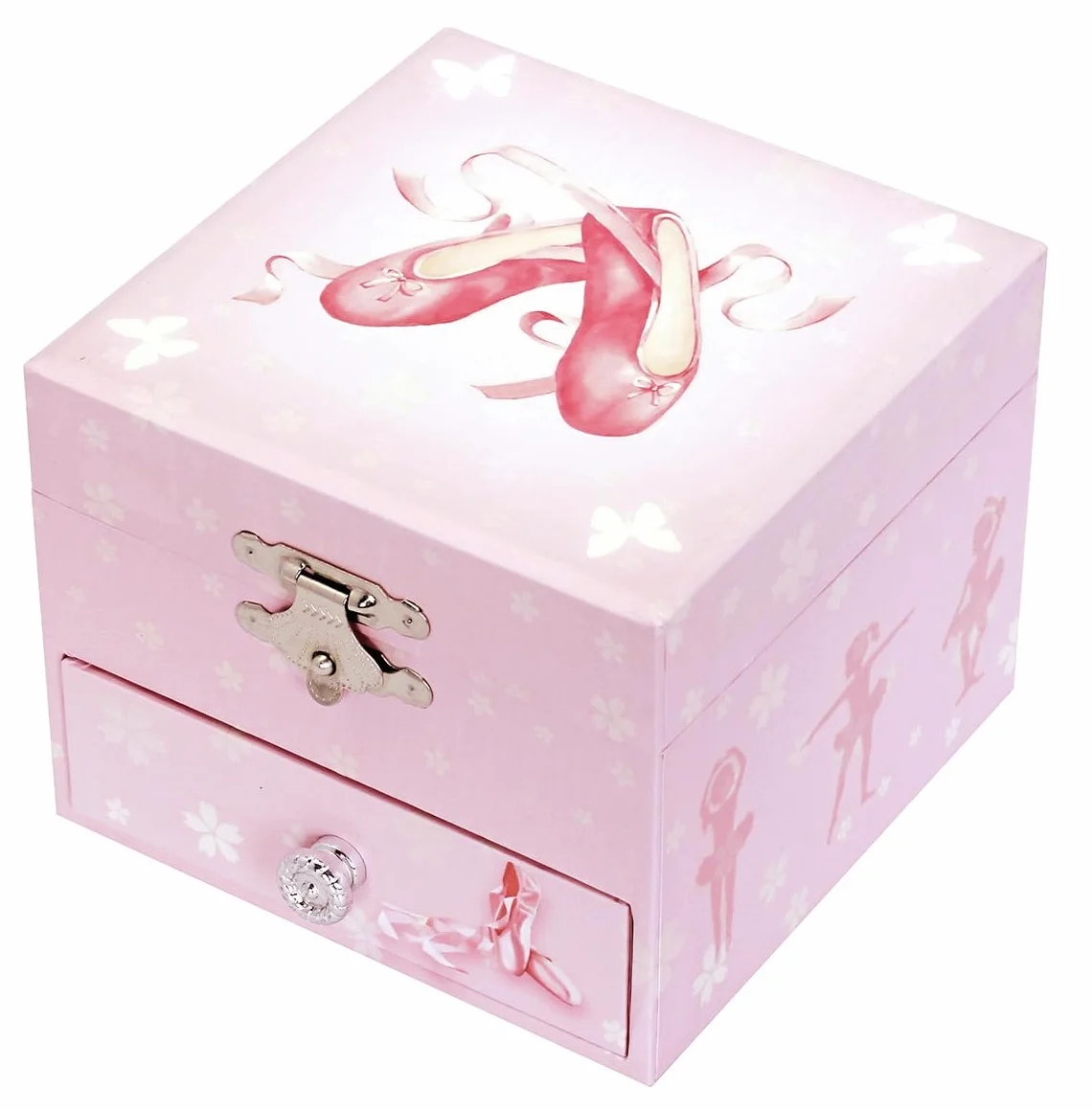 Trousselier TROUS20975 Balerina Shoe Musical Cube Box - Różowy