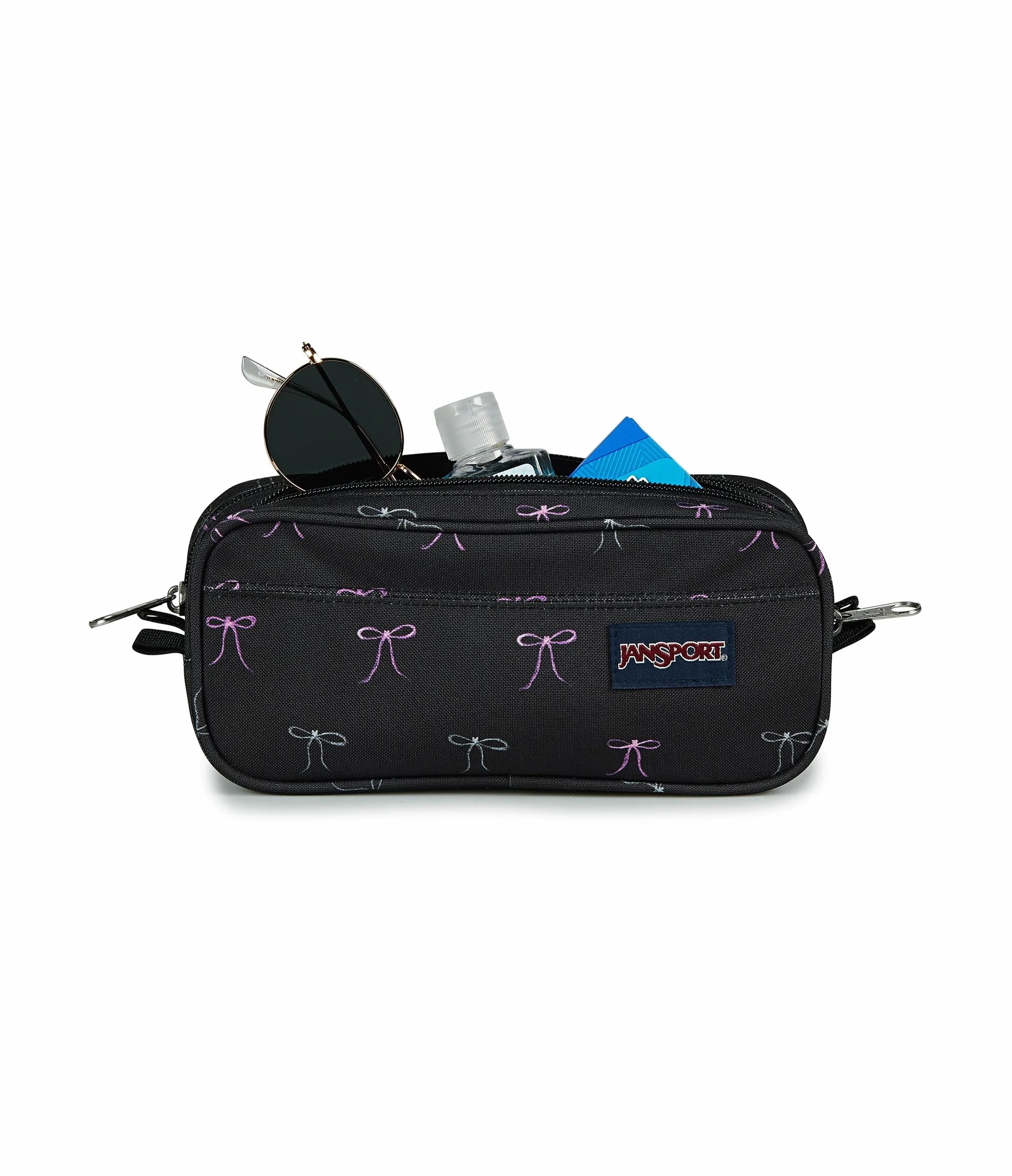 JanSport Large Accesssory Pouch Duża Torebka, 10 x 8 x 23 cm, Bad Bows, Czarny