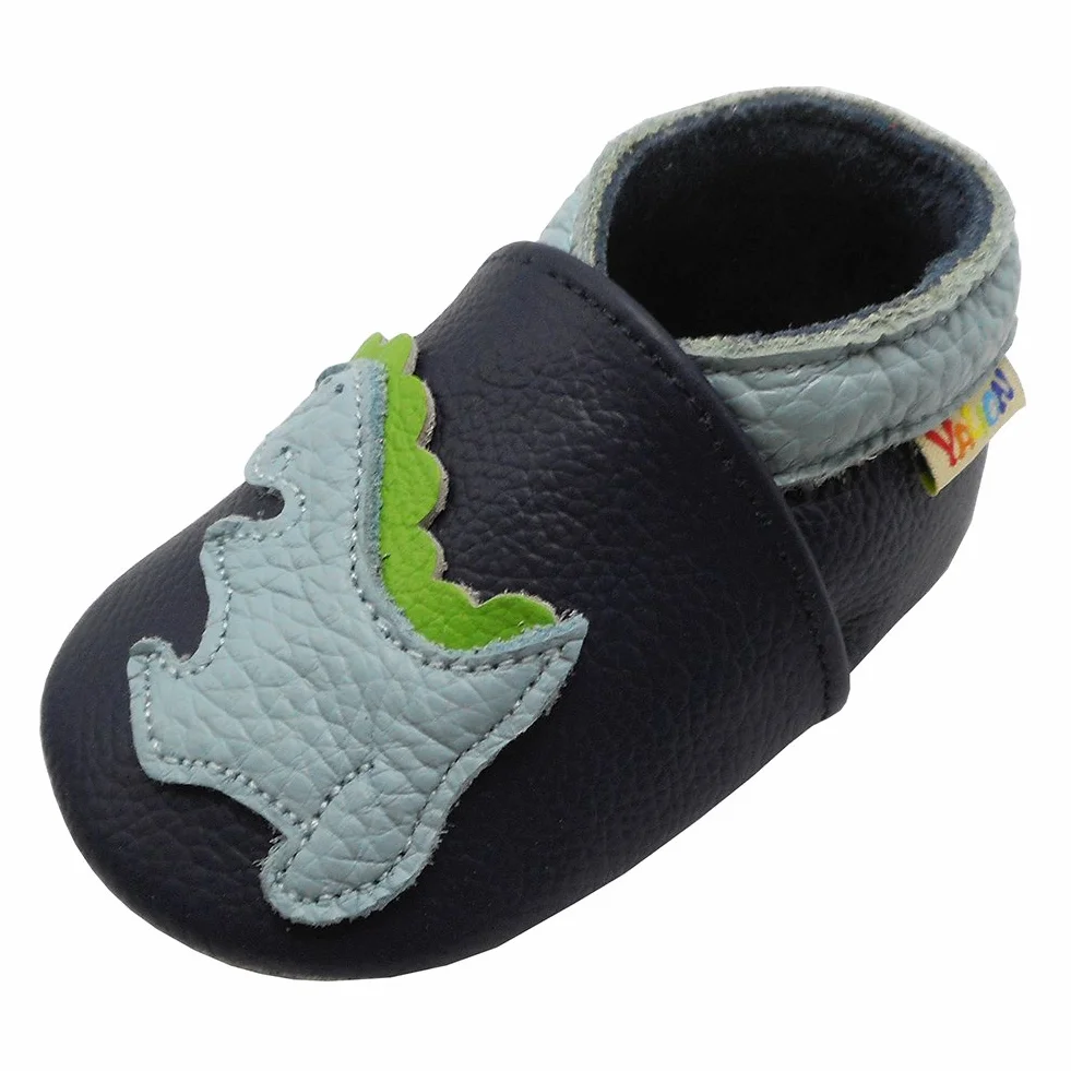 YALION Chłopce buty do raczkowania dla dziewczynek i małych dzieci, miękka skóra, buty do nauki chodzenia, kapcie dla niemowląt z zamszowymi podeszwami, różne style
