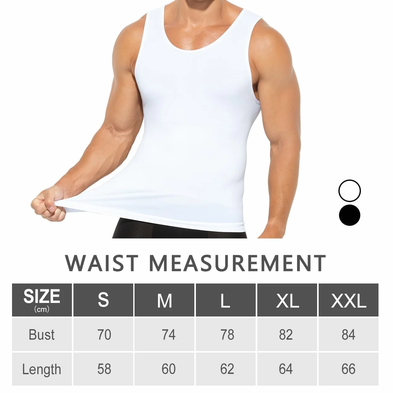 Casey Kevin Podkoszulek wyszczuplający brzuch męski Shapewear Compression Tank Top Body Shaper dla mężczyzn kompresyjny podkoszulek