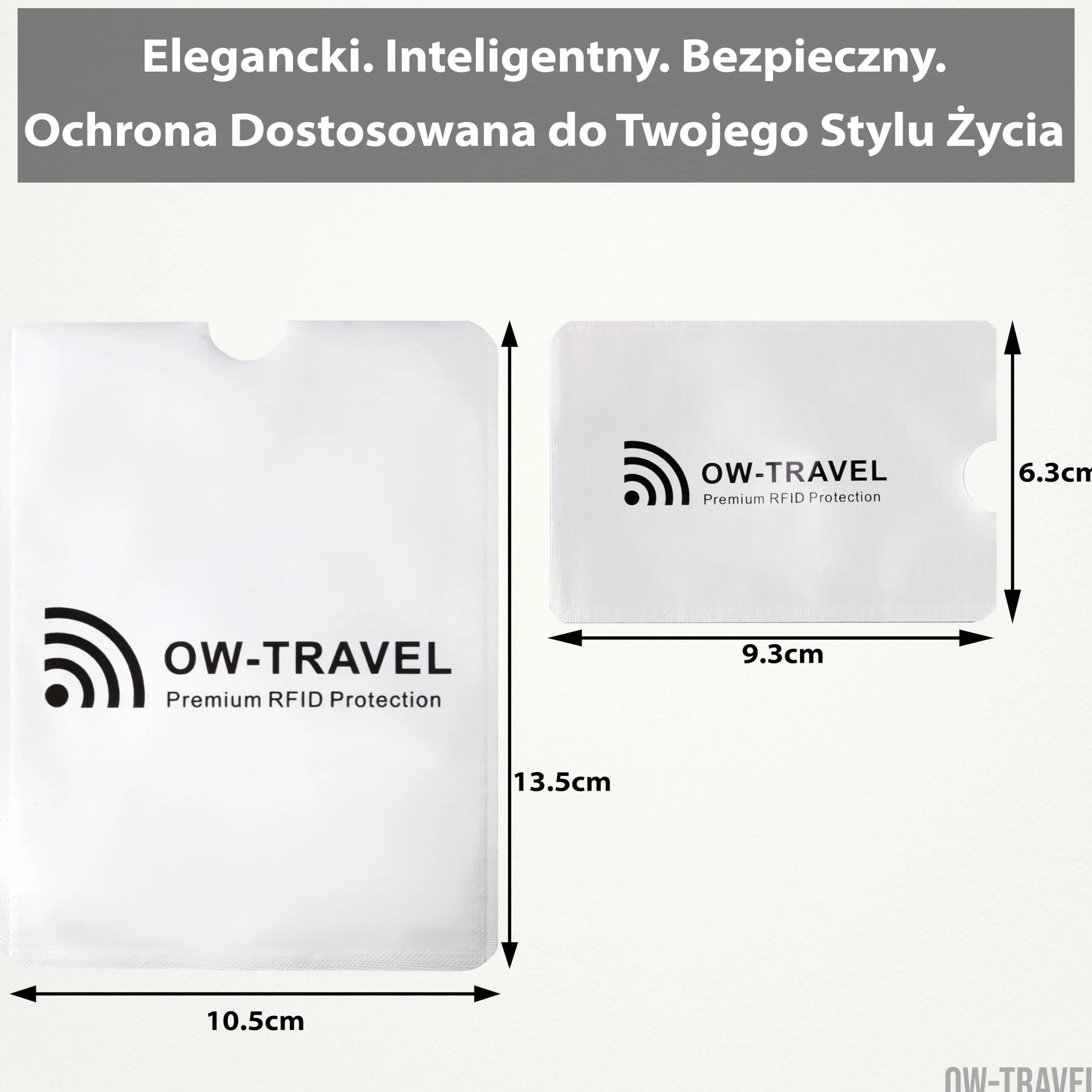 OW-Travel Etui na Karty RFID (10 Sztuk) I Etui na Paszportu (4 Sztuk) Ochrona Kart Zbliżeniowych. Blokada Karty RFID i Ochrona. Kartę Blokada Paszportu Bezpieczeństwa