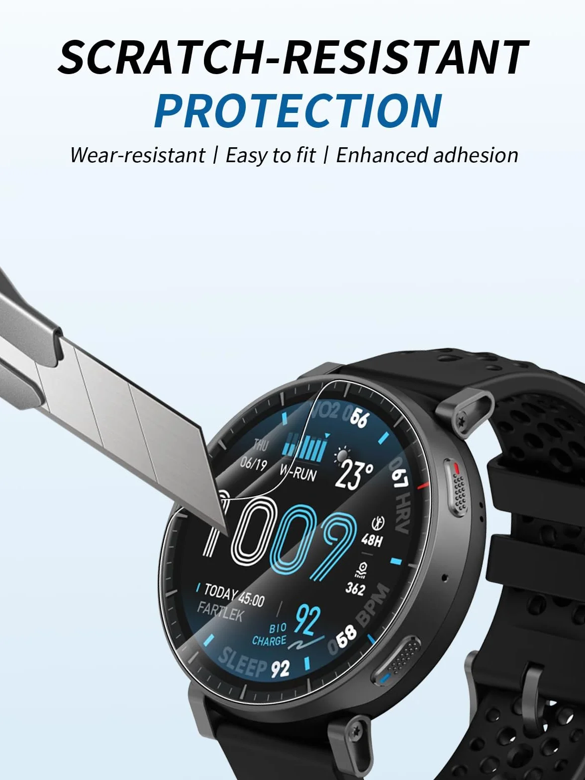(6 sztuk) folii ochronnej do Amazfit Active Max, yystao TPU miękka folia ochronna na wyświetlacz, wysoka rozdzielczość, odporna na zarysowania, wrażliwa na dotyk, odporna na odciski palców