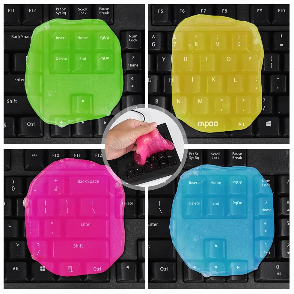 Zel do Czyszczenia Klawiatury 4 Sztuki Uniwersalny środek Czyszczący do Laptopów, Elektroniki, Samochodu