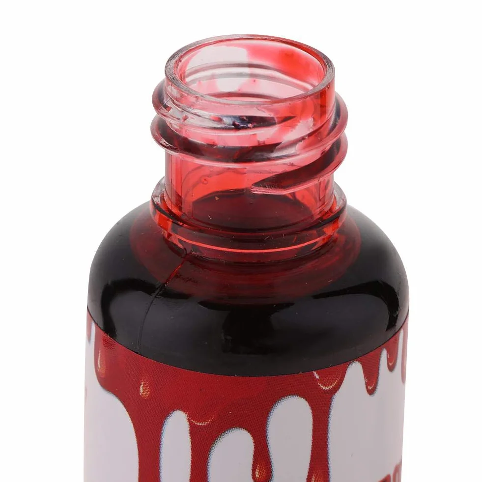 Halloween Party Faux Blood Realistyczne Zombie Fantasy Makijaż Sztuczna Krew do Teatru i Kostiumów (50 ml)