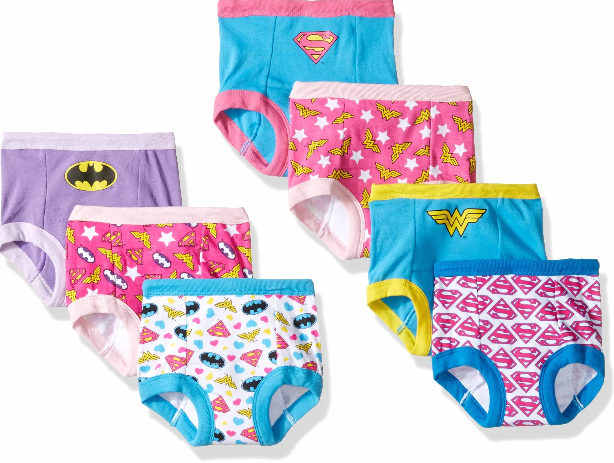 DC Comics Bielizna do nauki nocnika dla niemowląt i małych dzieci Niemowlęta - dziewczynki Justice League Potty Training Pants Multipack