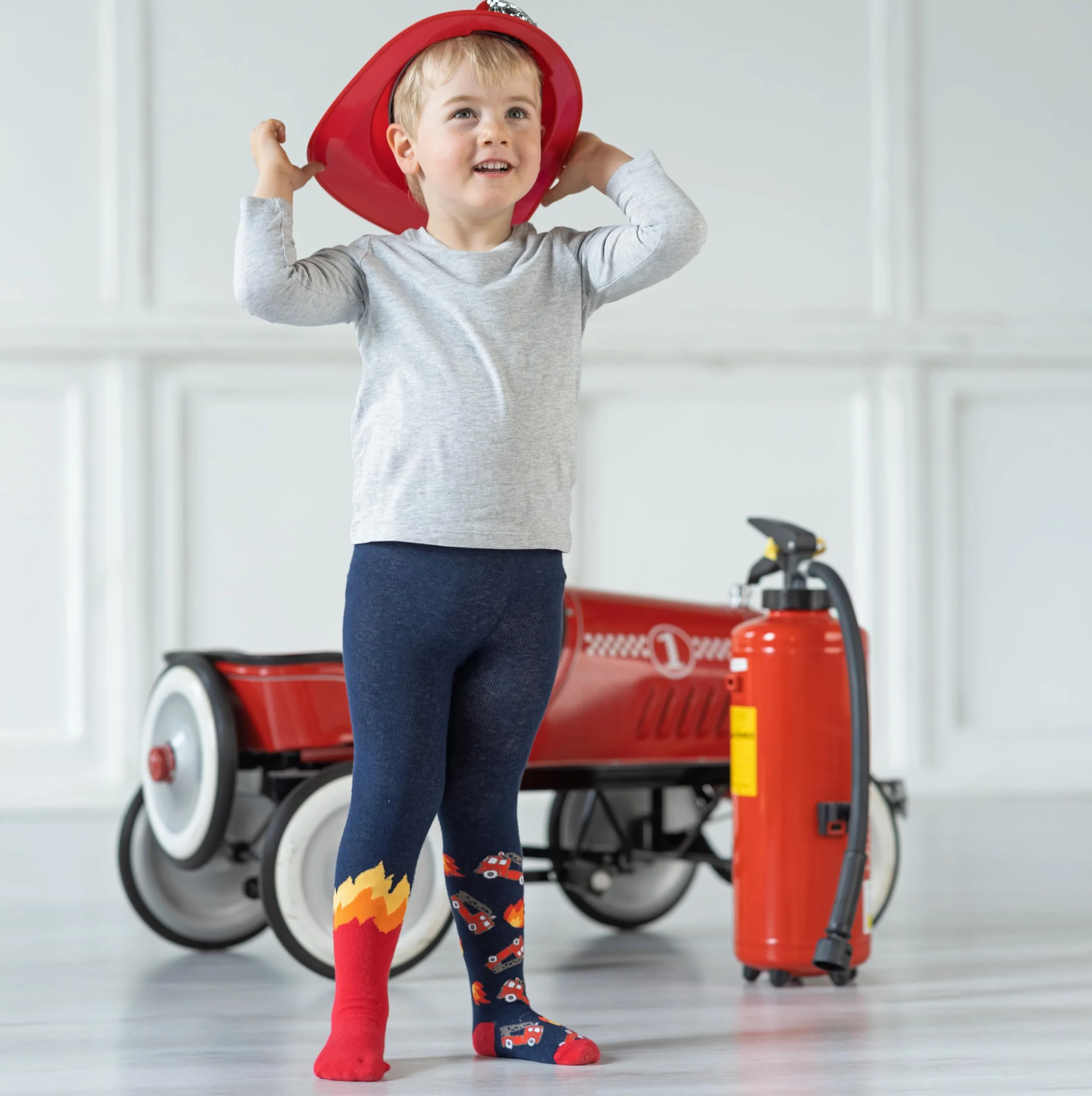 Playshoes Unisex dziecięce rajstopy strażackie, zestaw 2 sztuk, morskie, normalne