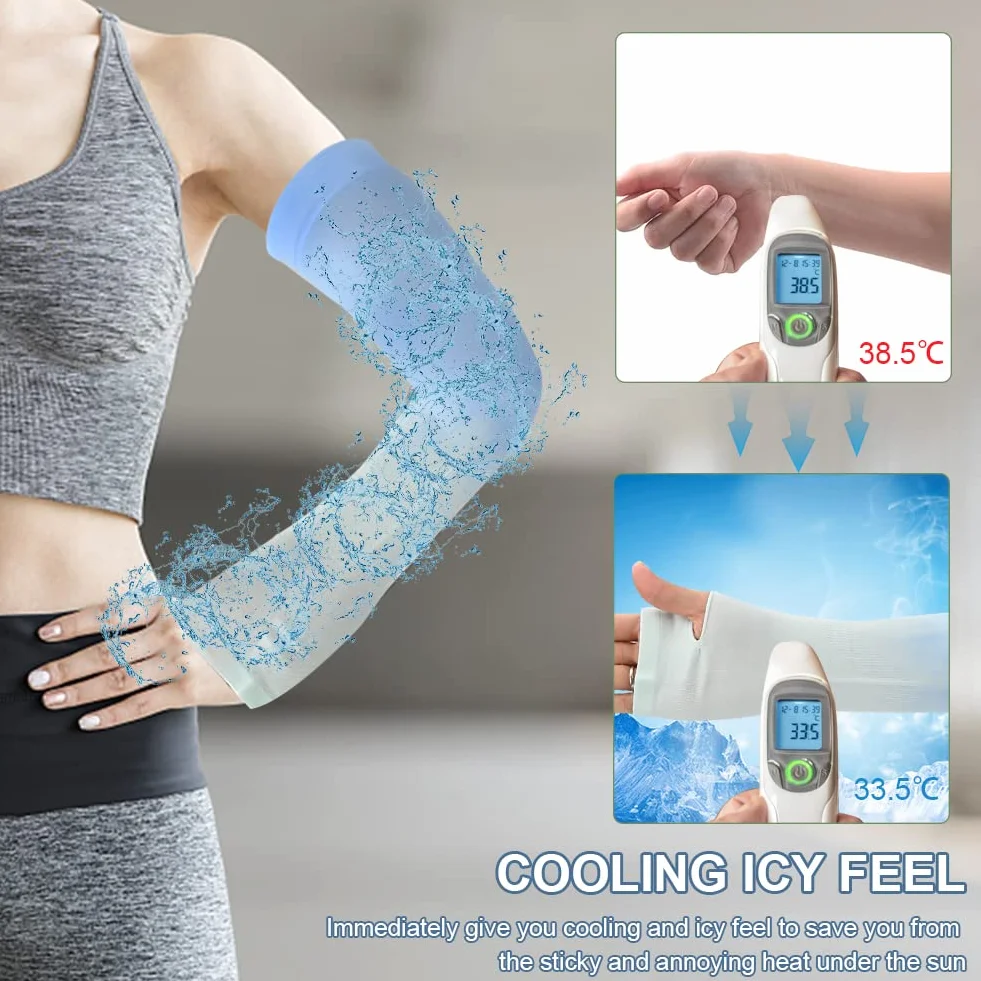 3 pary rękawy na ramiona ochrona UV rękaw chłodzący gradient lato osłona przeciwsłoneczna ramiona pokrywa kobiety mężczyźni unisex ramiona kompresyjne rękawy do jazdy na rowerze bieganie