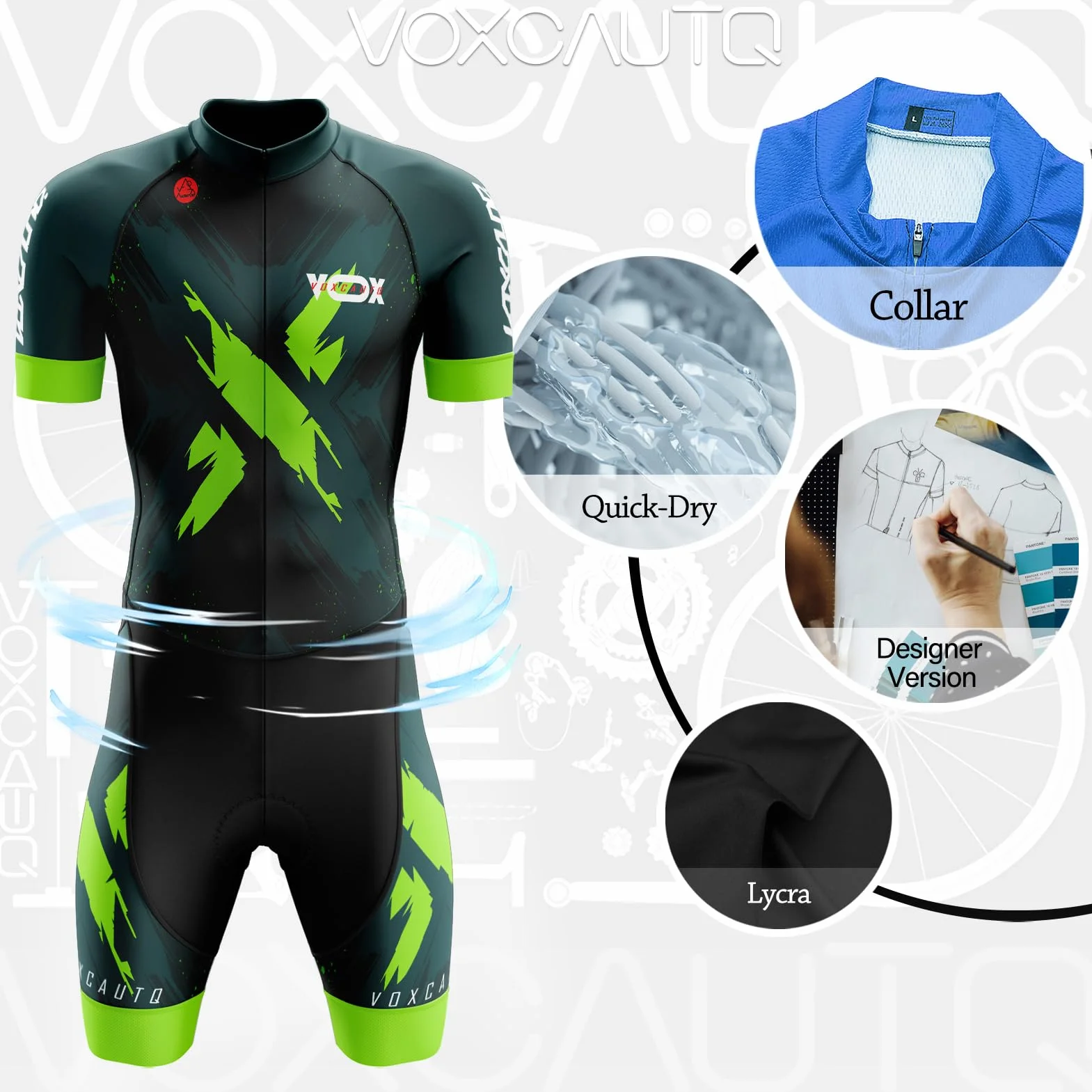 Męski kombinezon rowerowy Skinsuit, jednoczęściowy strój rowerowy z krótkim rękawem, wyściełany, jednoczęściowy trisuit, 3 kieszenie na zawody, do biegania, jazdy na rowerze, pływania, rajstop