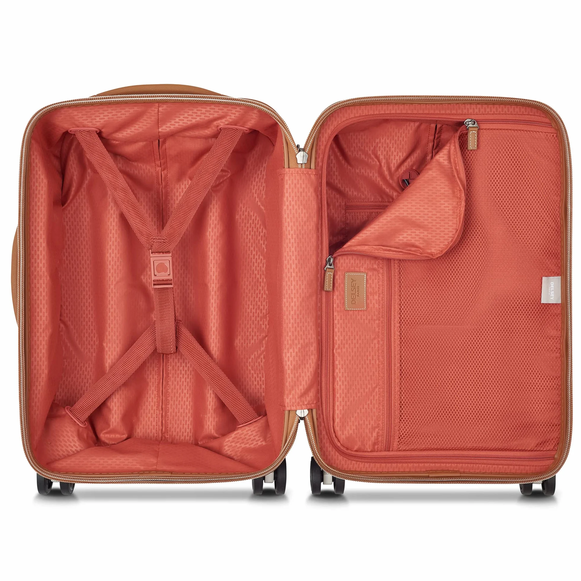 DELSEY PARIS Chatelet Air 2.0 Hardside Luggage with Spinner Wheels, Chocolate Brown, 2 Piece Set, (20/Backpack)