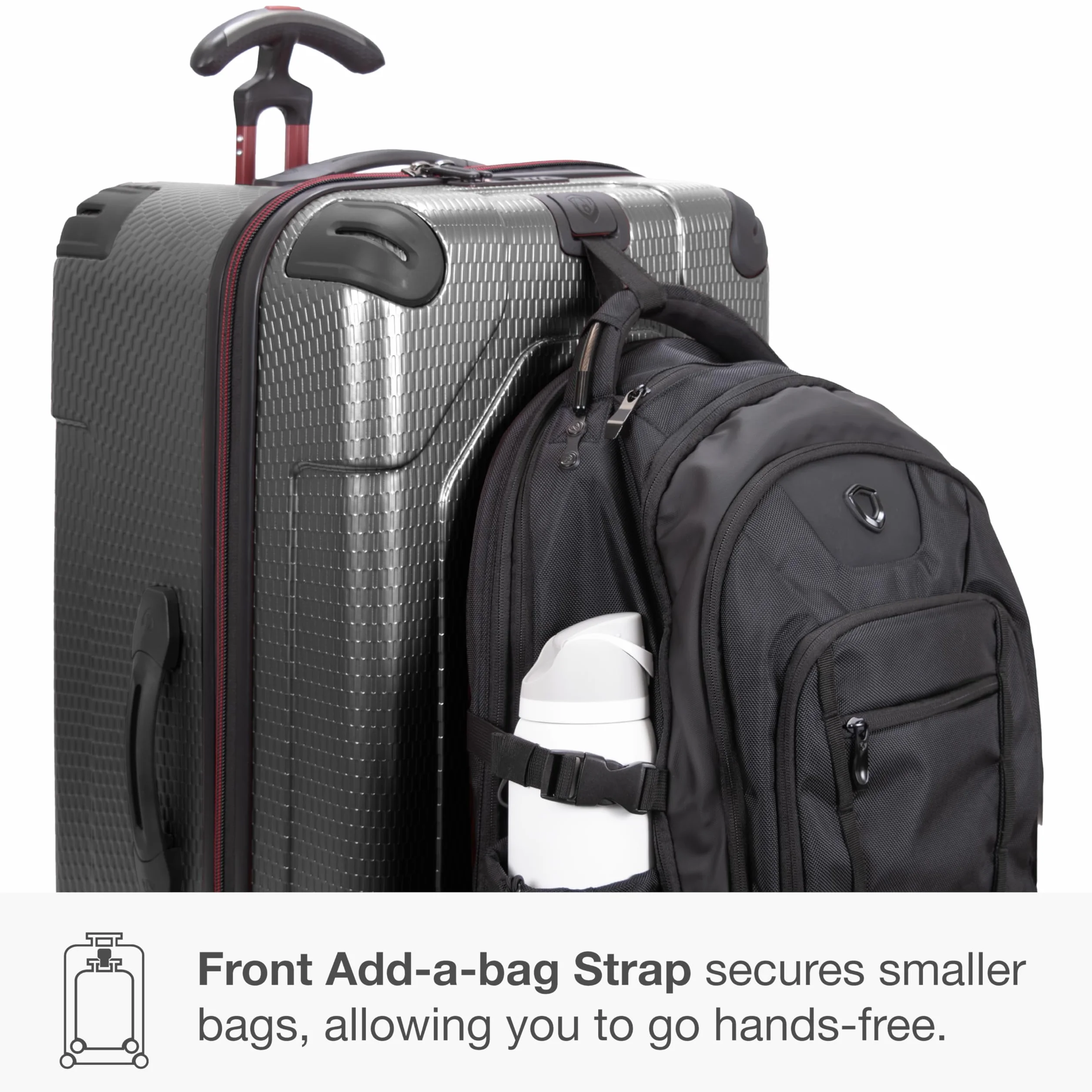 Traveler's Choice Maxporter II twarda walizka bagażowa z poliwęglanu z kołami obrotowymi, Szary, 30" Trunk Luggage