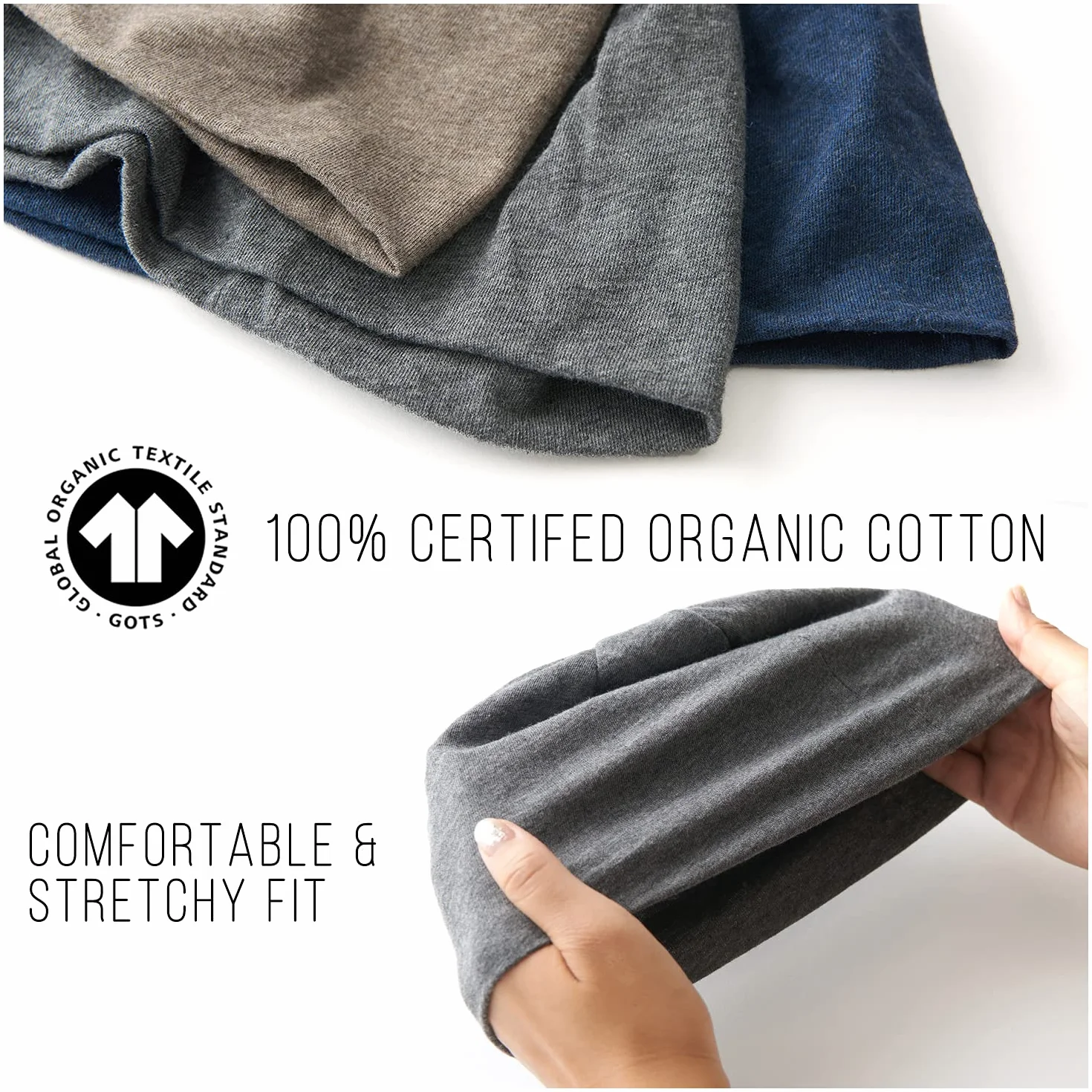 CHARM 100% Bawełniana Czapka Typu Beanie Damska lub Męska pod Kaskiem na Zimę Lato Dobre dopasowanie